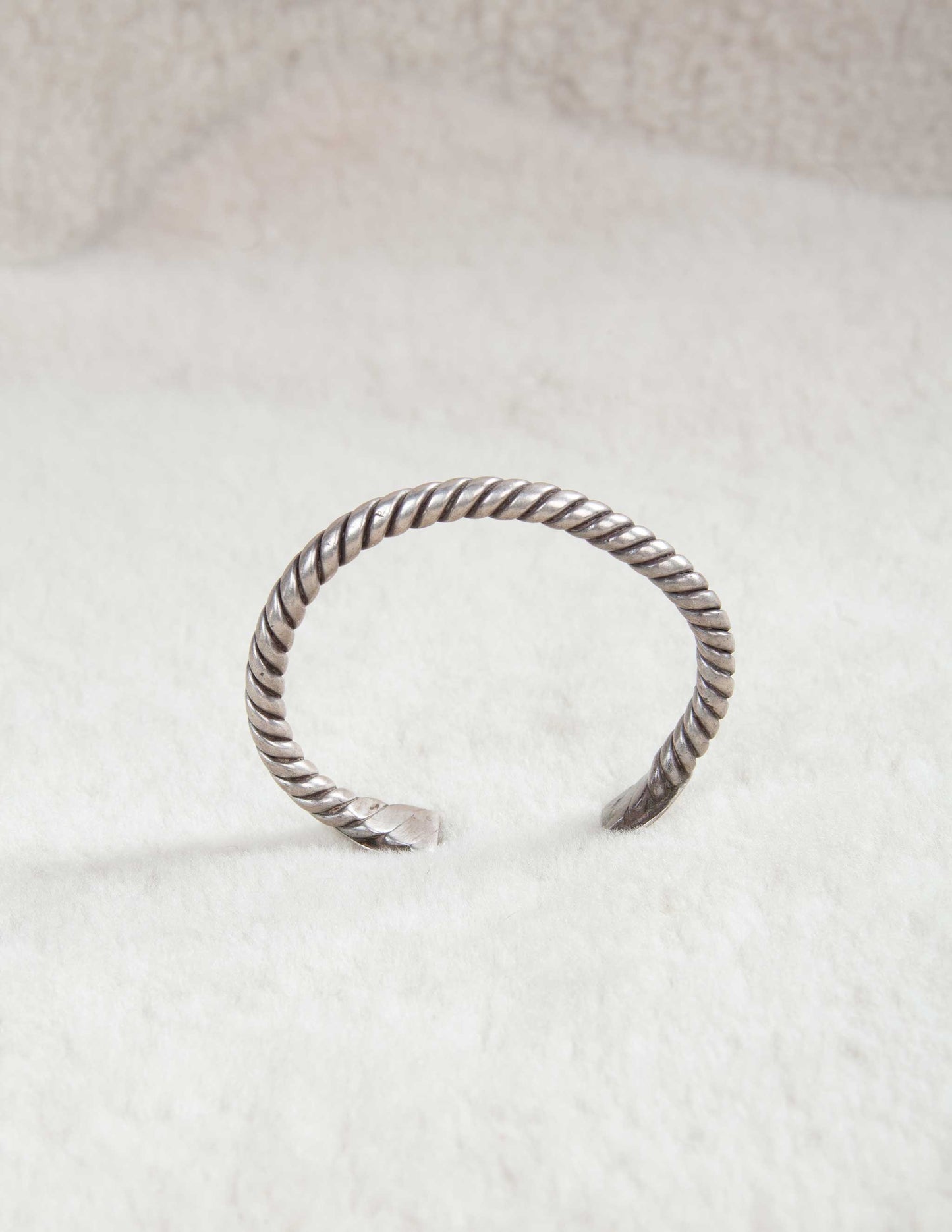 Vintage Sterling Silver Twisted Rope Cuff