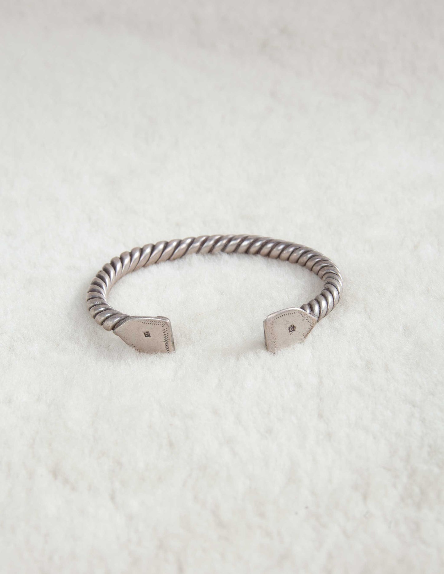 Vintage Sterling Silver Twisted Rope Cuff