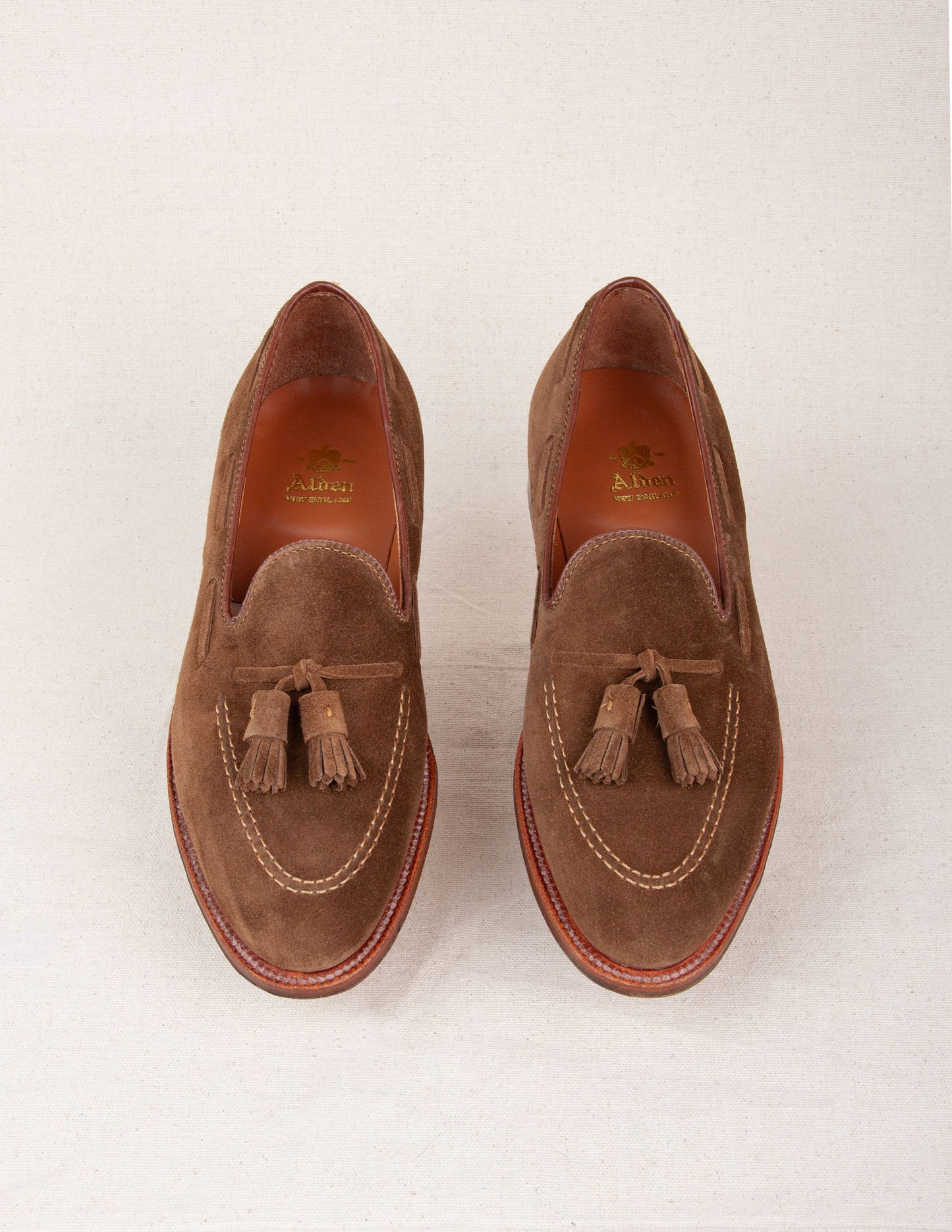 Rivay Alden 3403 Tassel Moccasin Loafer in Snuff Suede