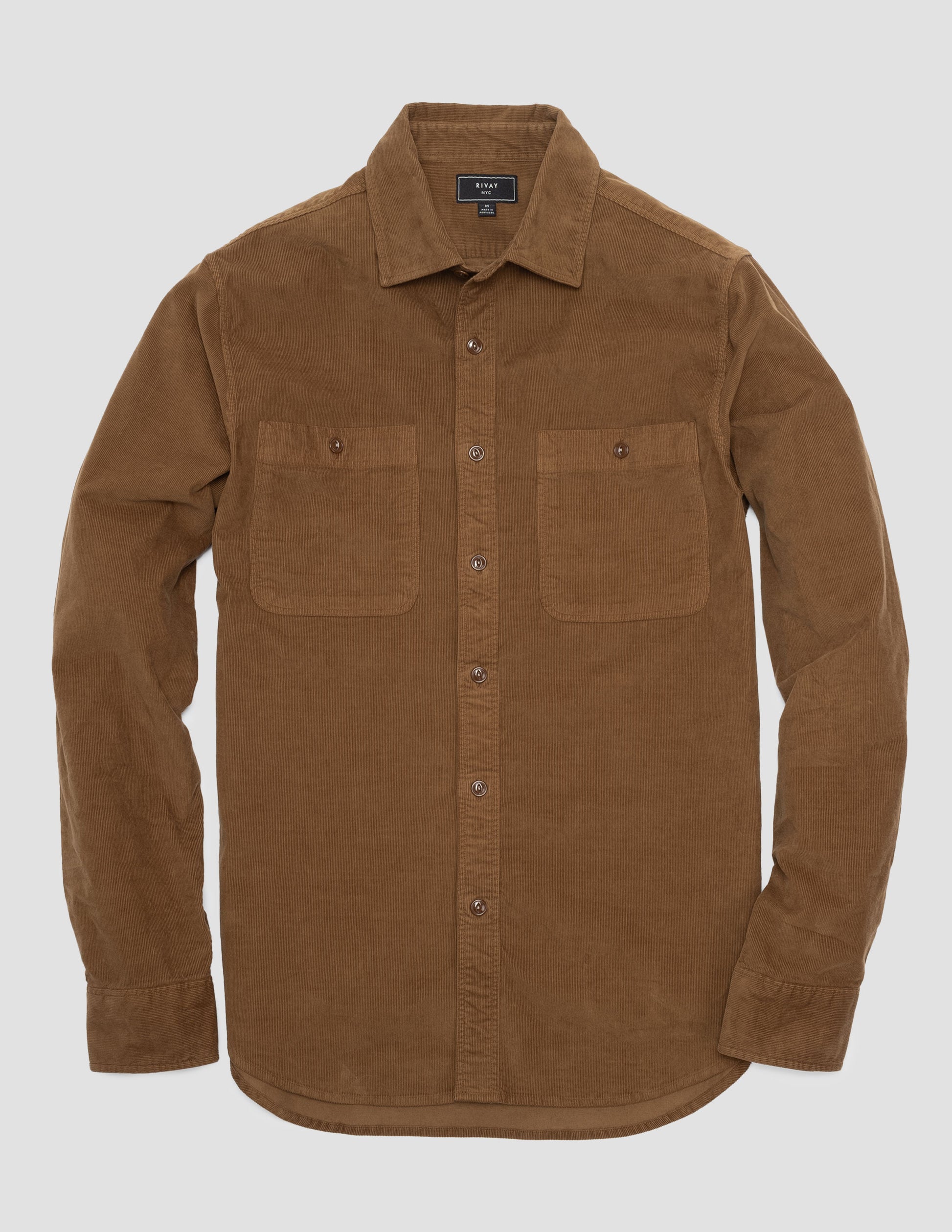 Rivay Barnes Corduroy Workshirt in Golden Brown