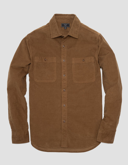 Rivay Barnes Corduroy Workshirt in Golden Brown