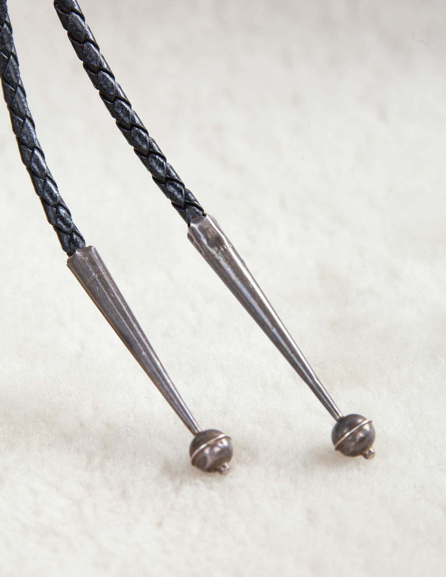 1940s Vintage Sterling & Onyx Bolo Tie