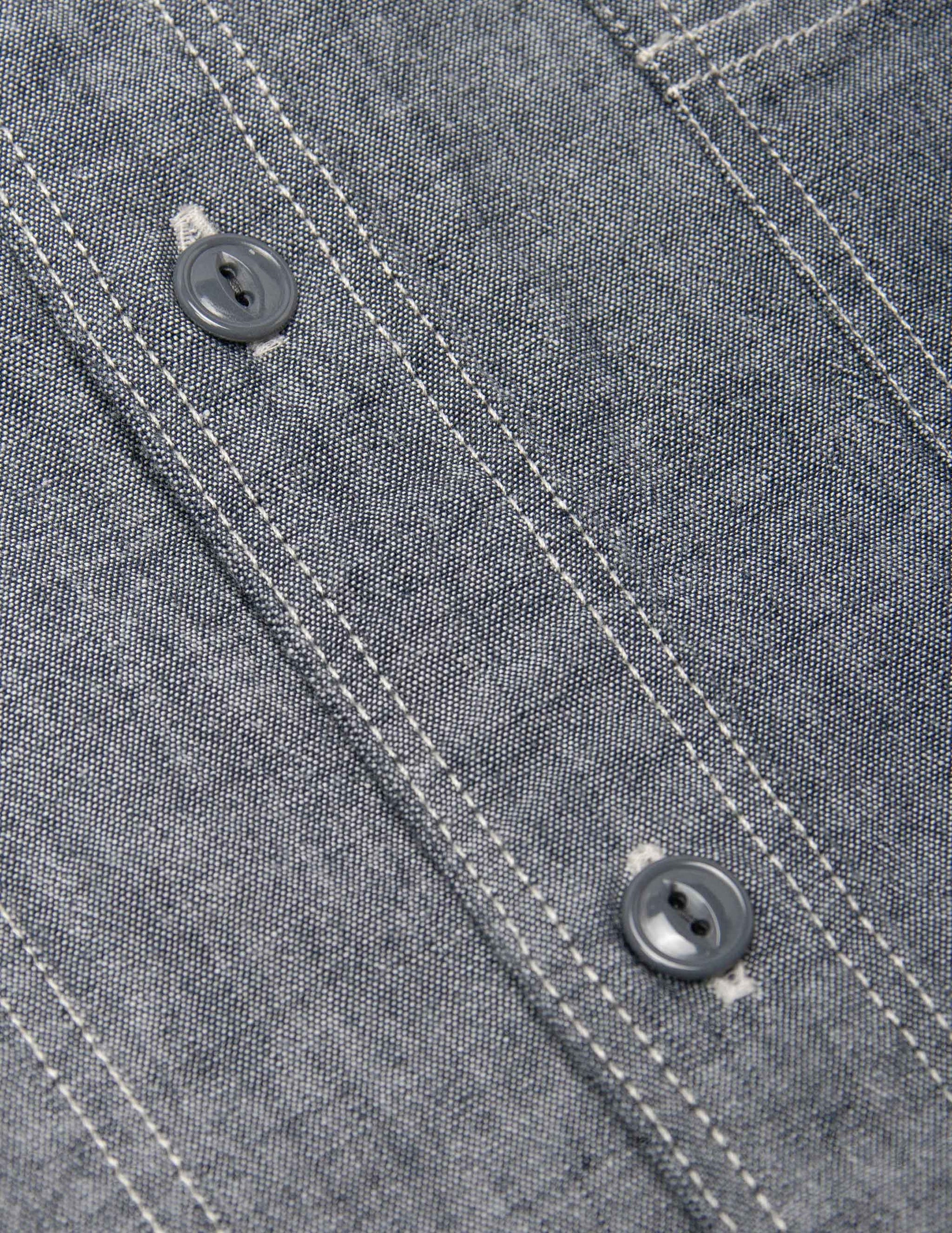 Rivay Butler Selvedge Chambray Workshirt in Graphite