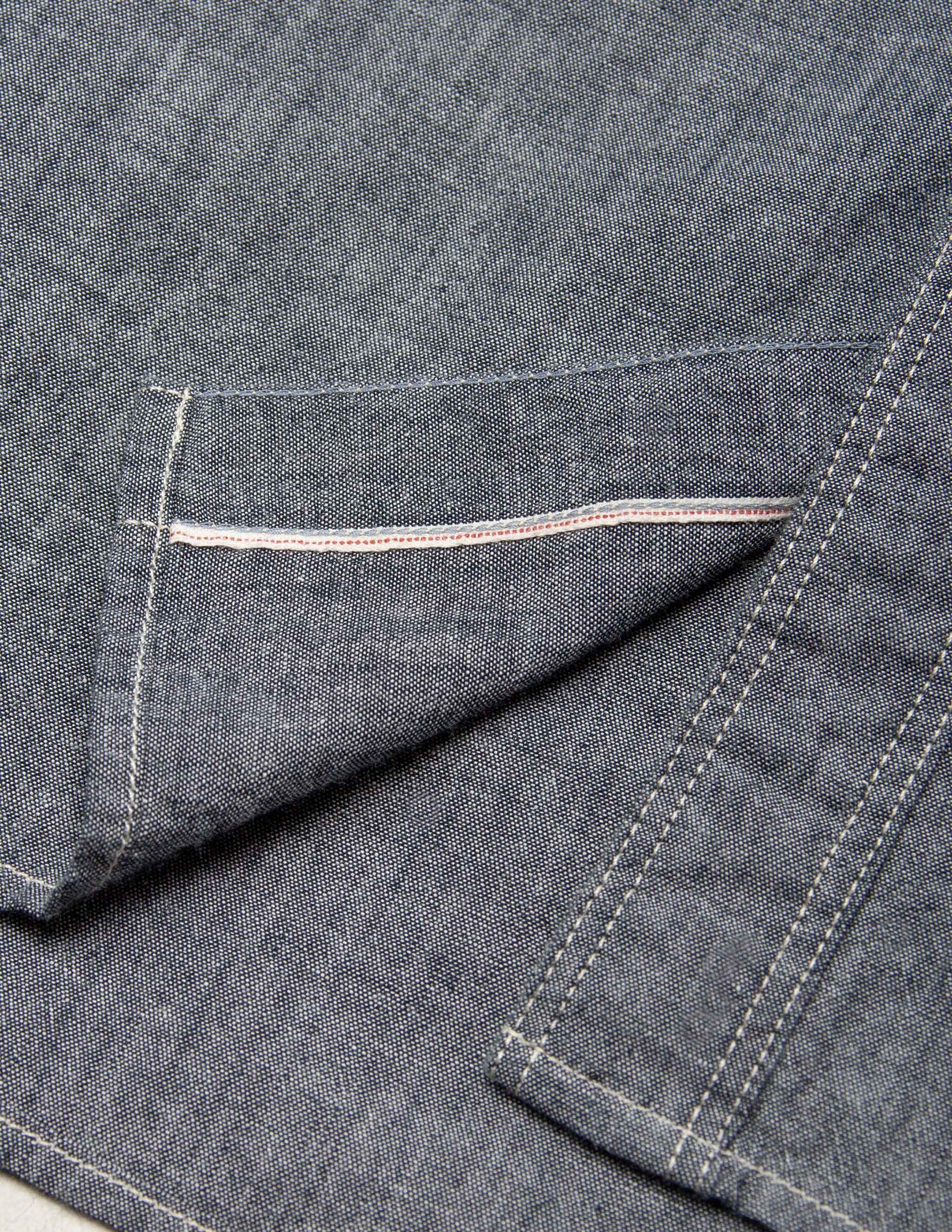 Rivay Butler Selvedge Chambray Workshirt in Graphite