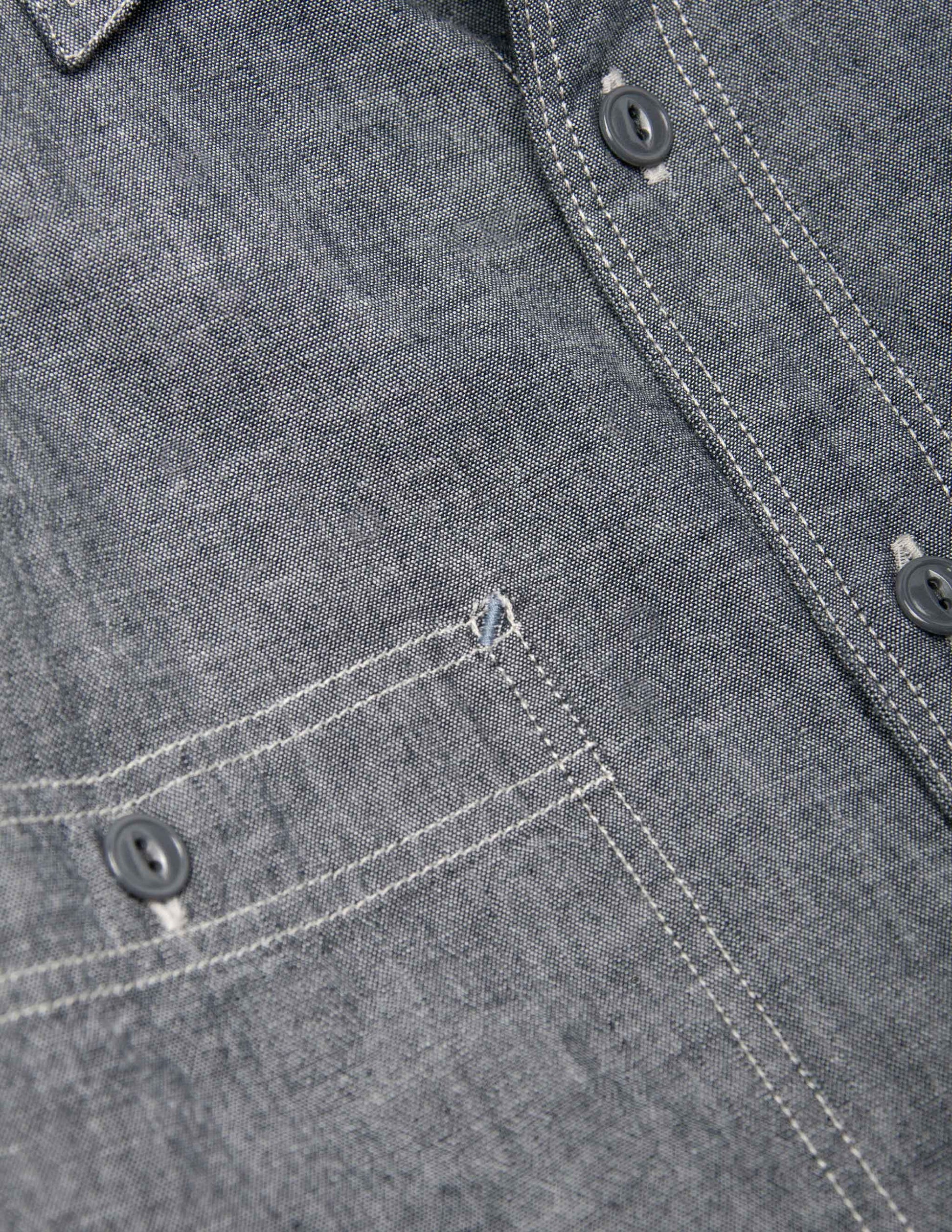 Rivay Butler Selvedge Chambray Workshirt in Graphite