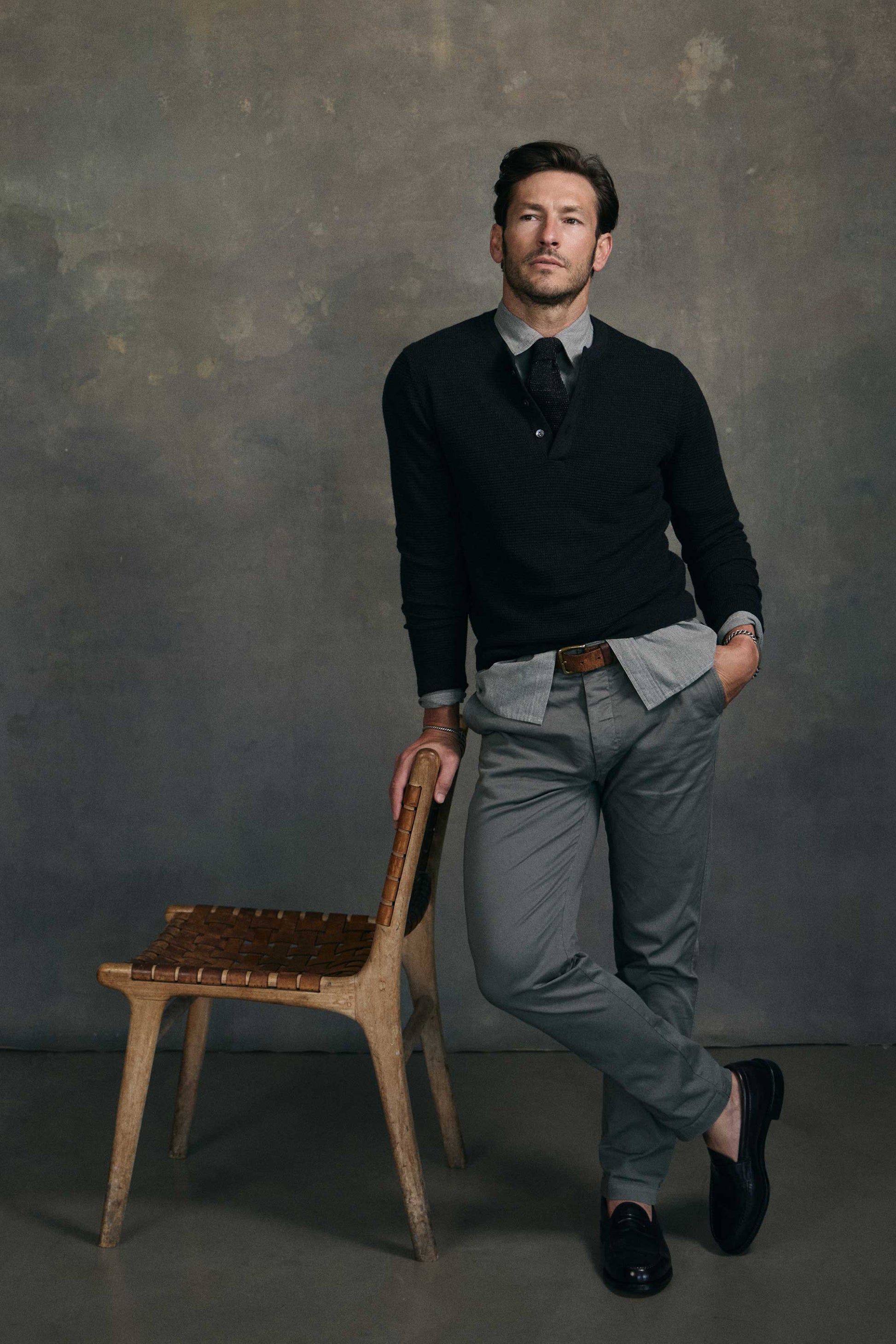 Rivay Series Chino in Pewter Green