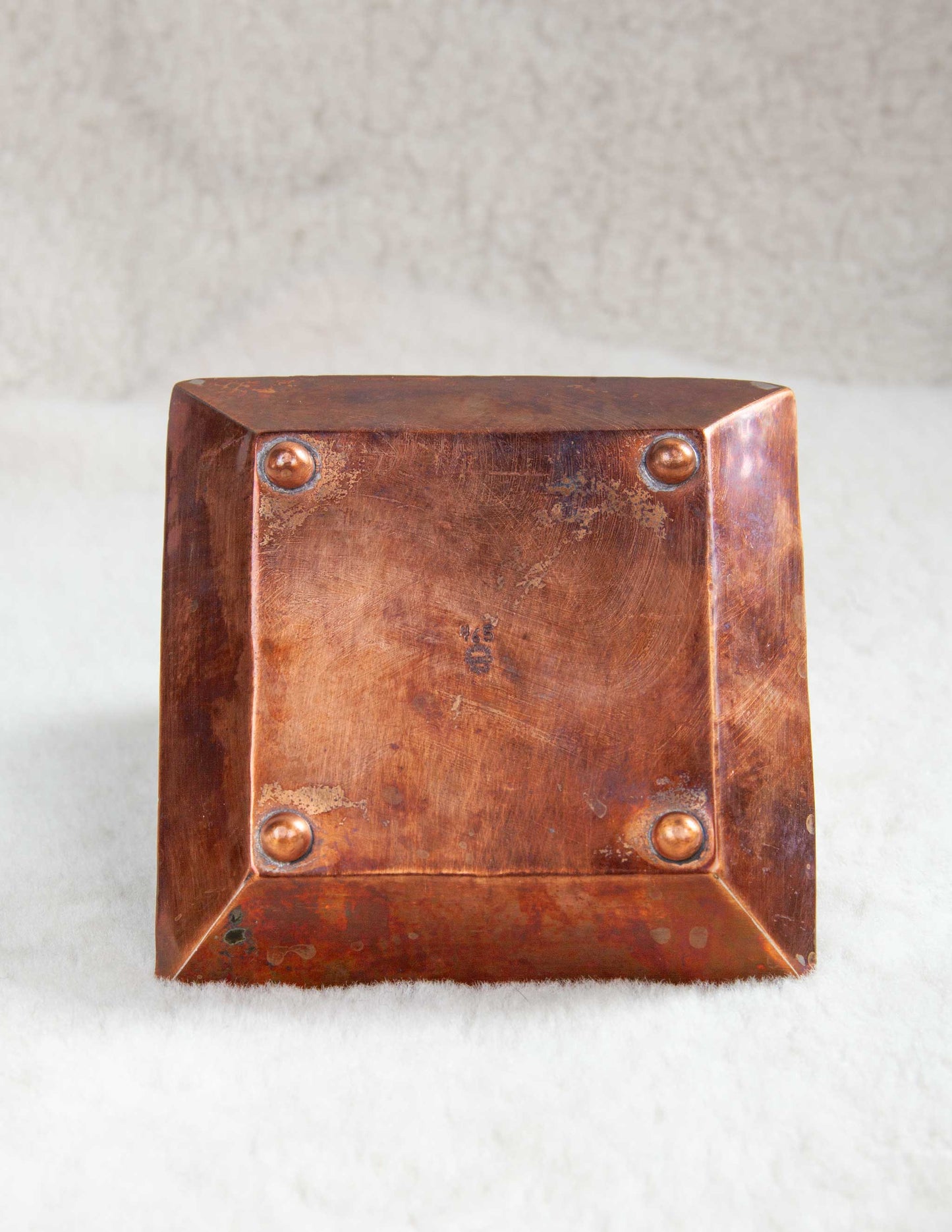 Vintage Copper & Silver Motif Keepall Dish