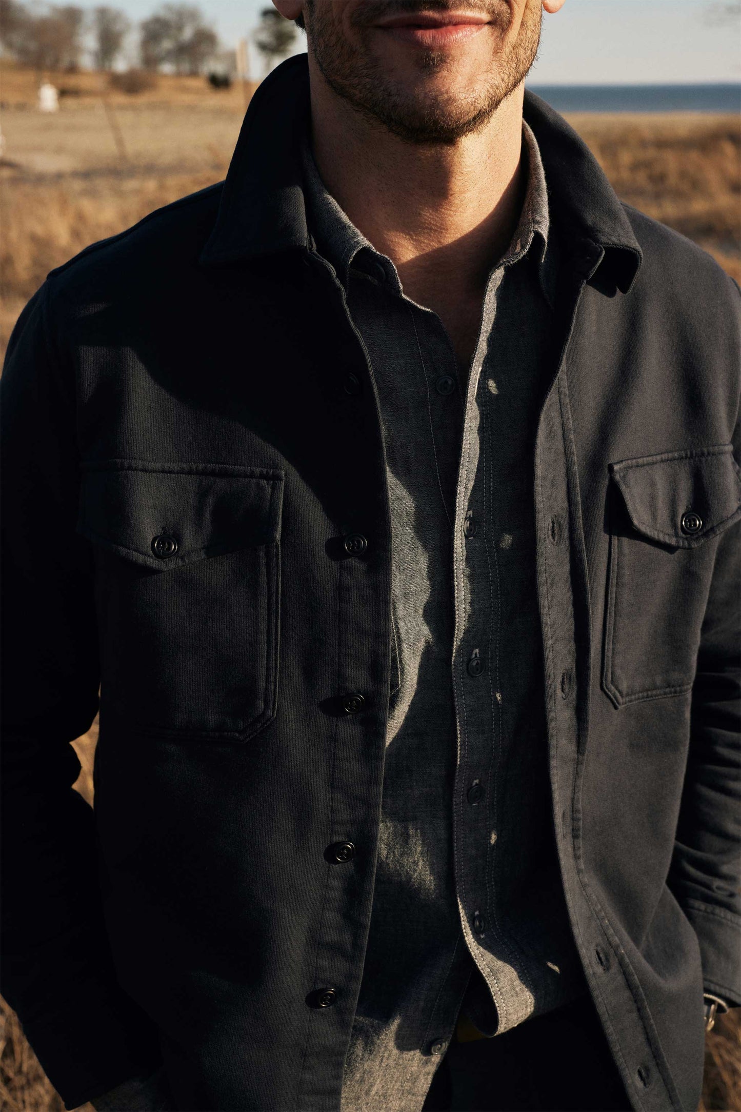 The Deck French Terry Utility Knit Shirt