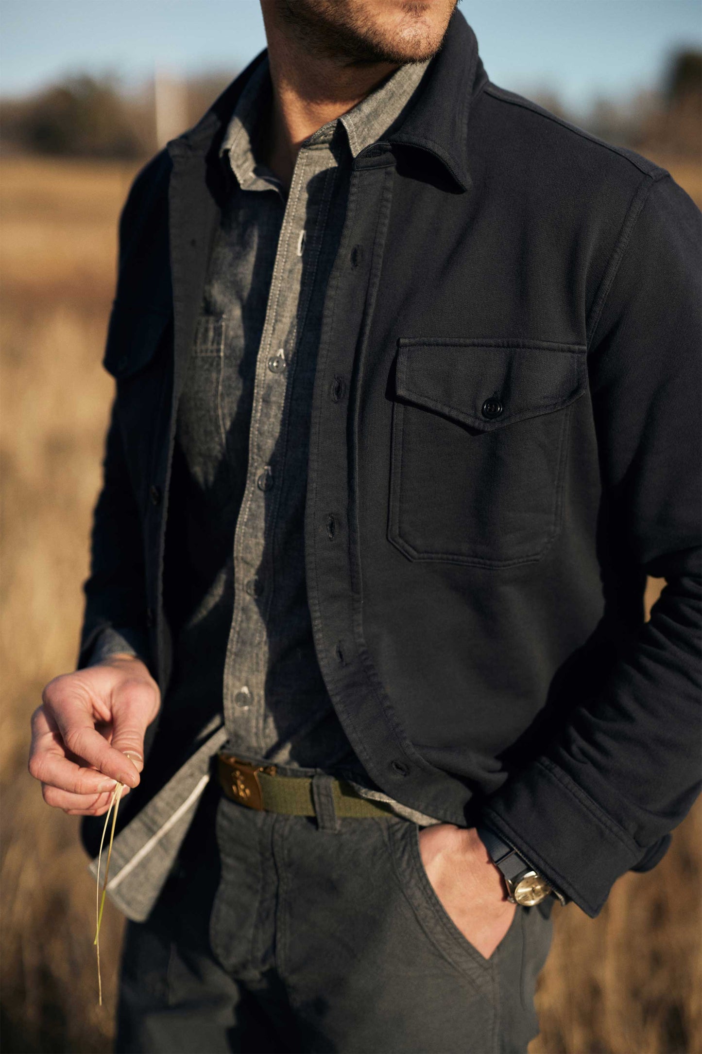 The Deck French Terry Utility Knit Shirt