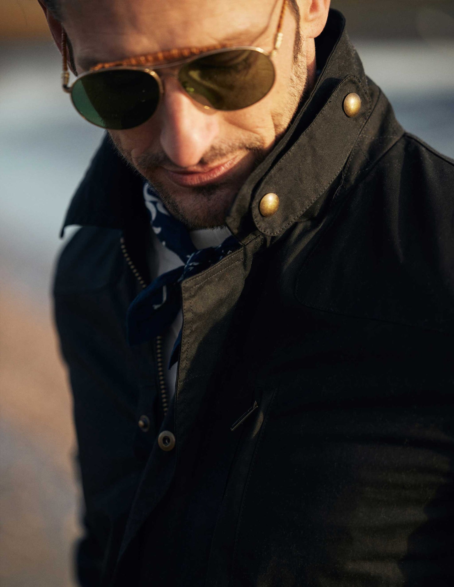 Rivay Delaney Waxed Cotton Mens Jacket
