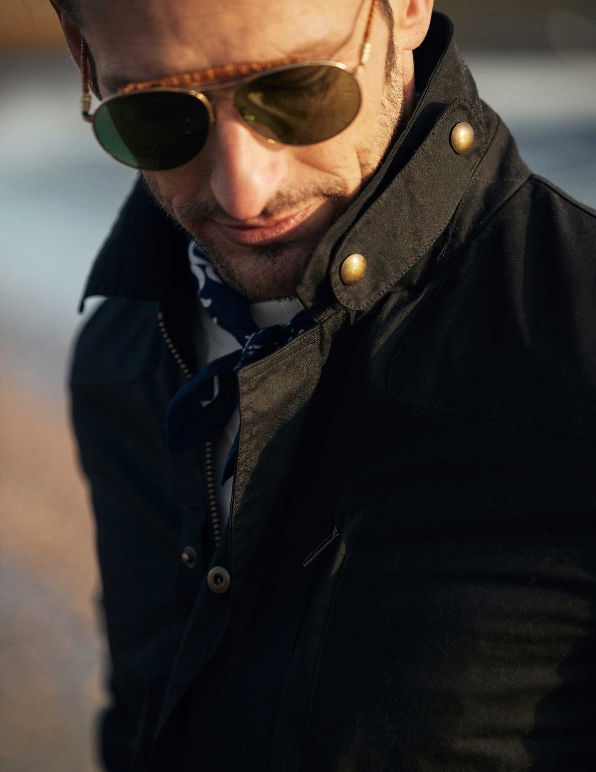 Rivay Delaney Waxed Cotton Mens Jacket