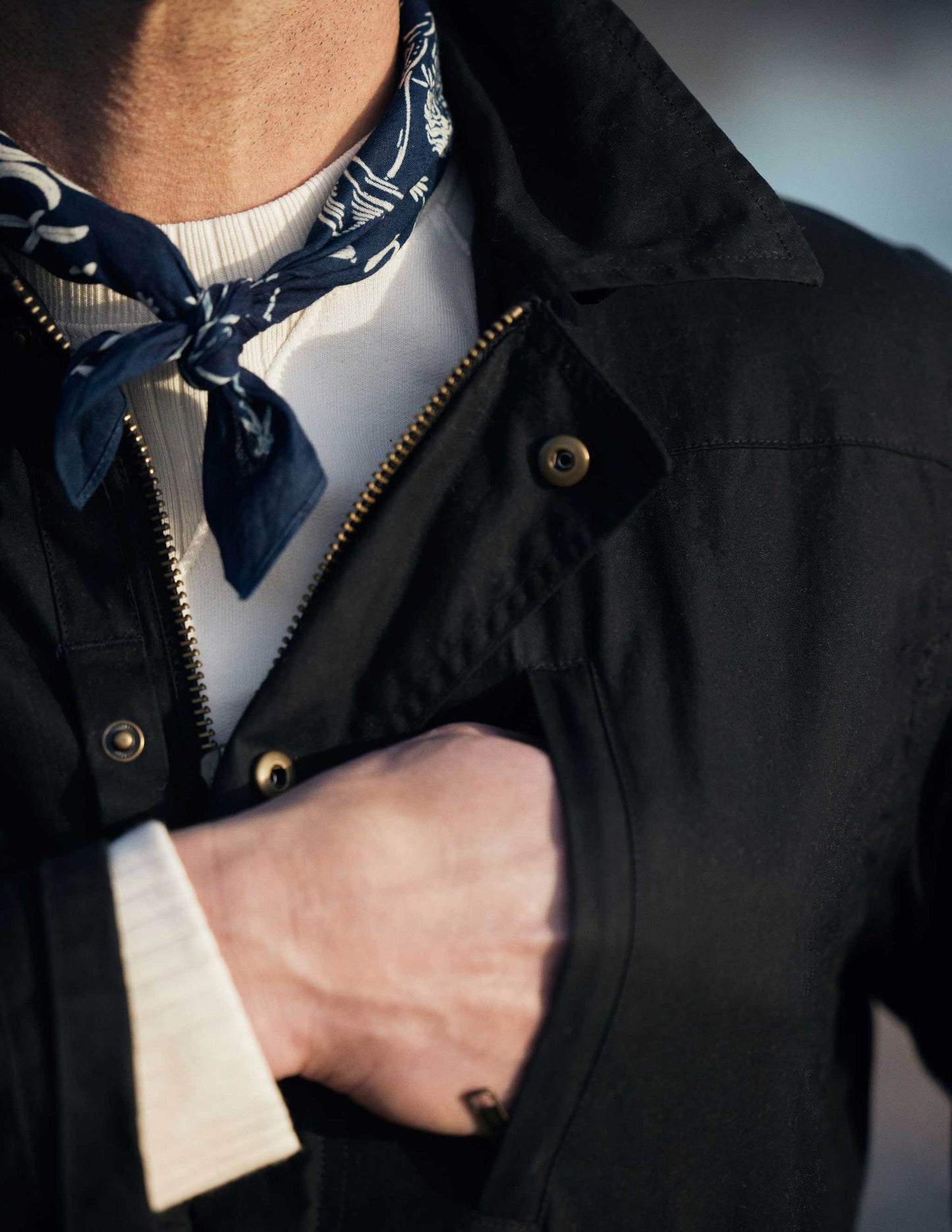 Rivay Delaney Waxed Cotton Mens Jacket