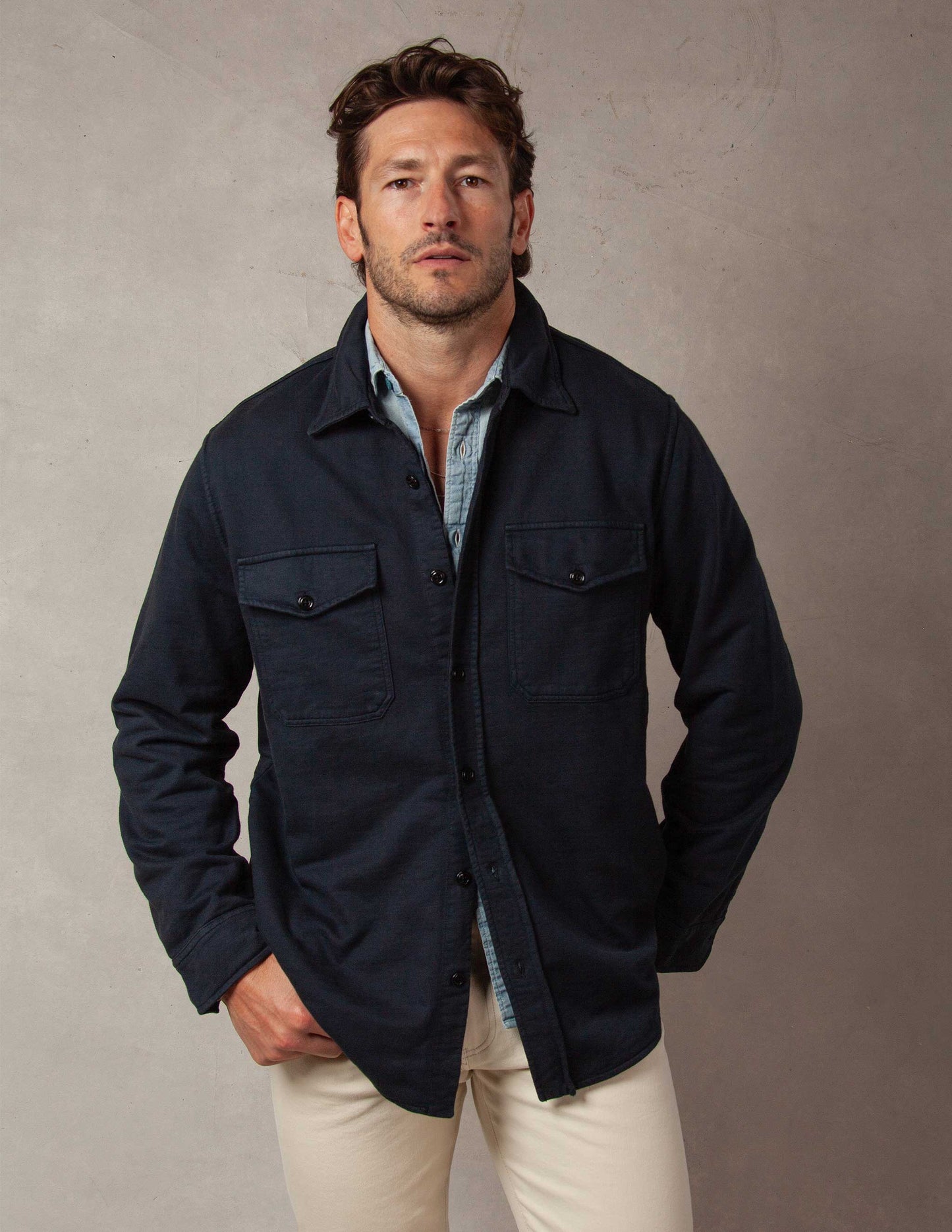 The Deck French Terry Utility Knit Shirt