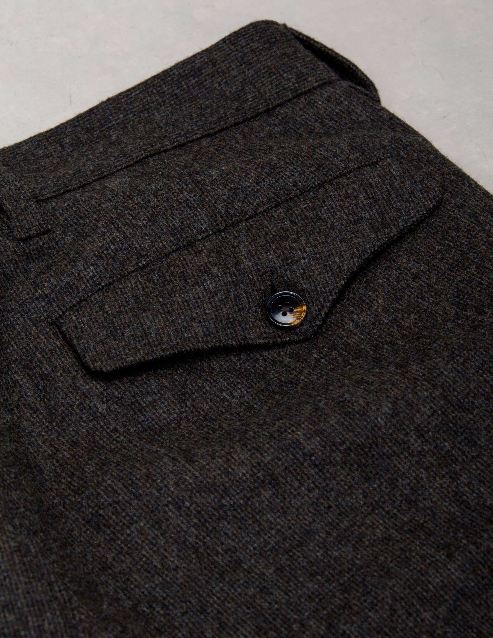 The Rivay Edwards Wool Trouser in Saddle Brown