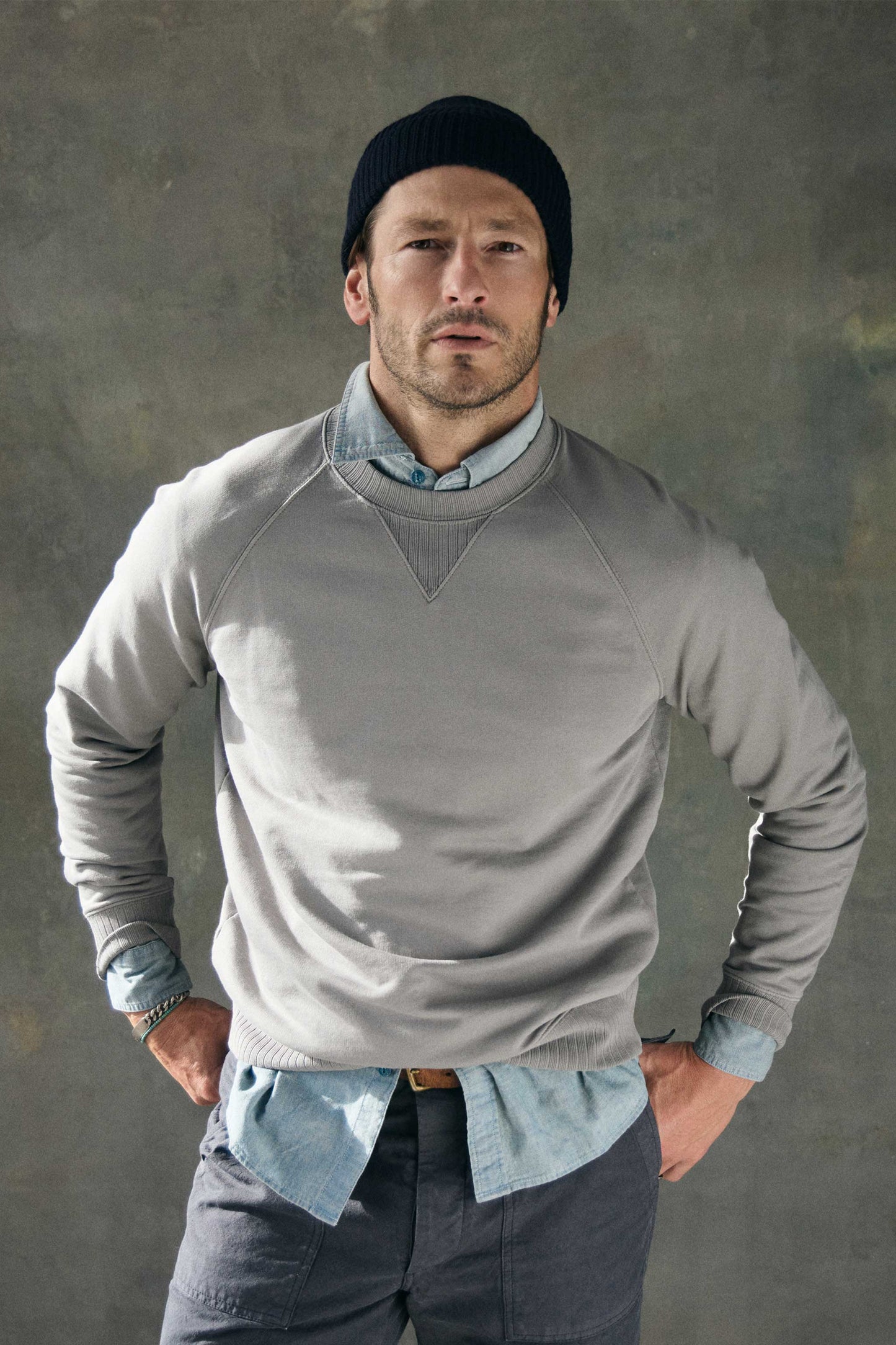 Rivay Raine French Terry Sweatshirt in Fog