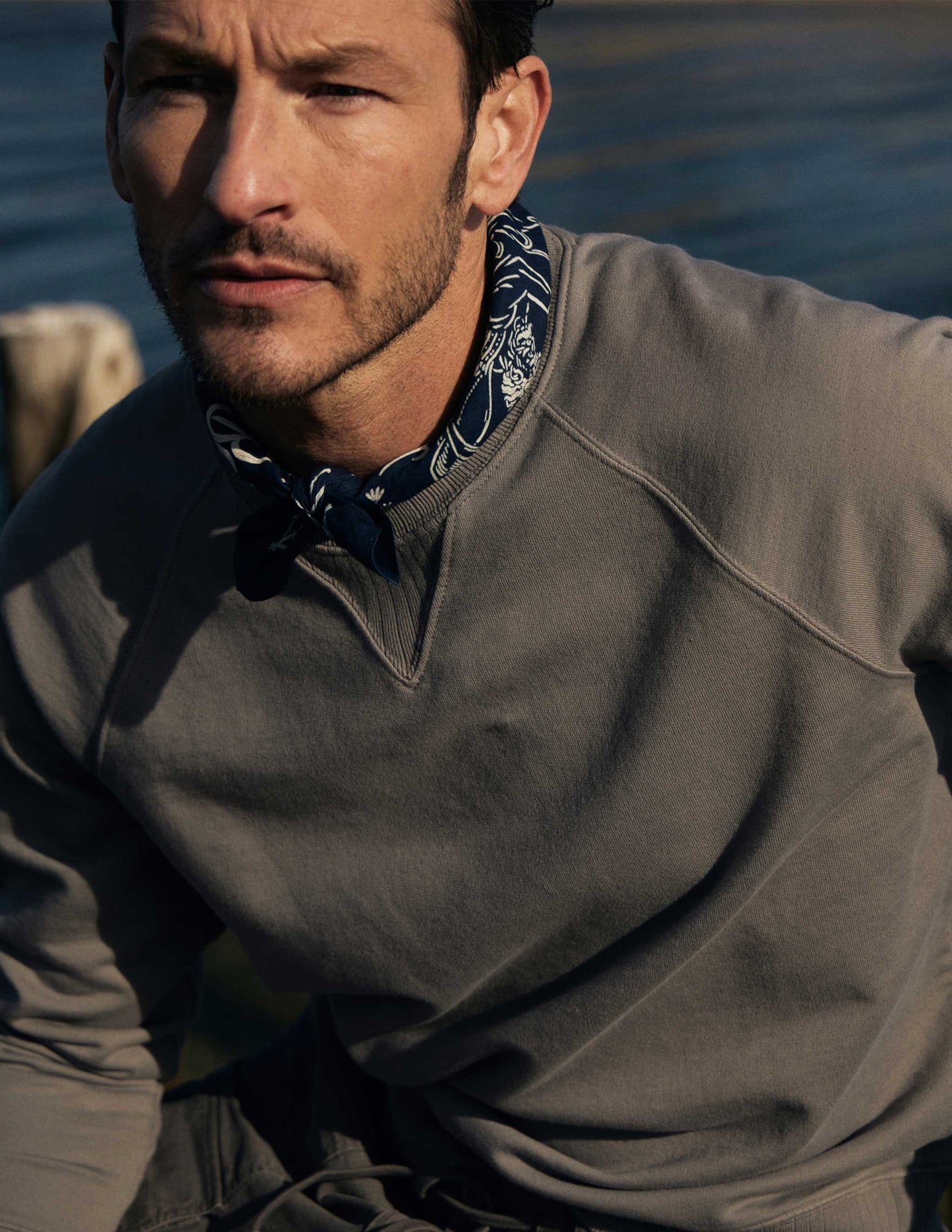 Rivay Raine French Terry Sweatshirt in Fog