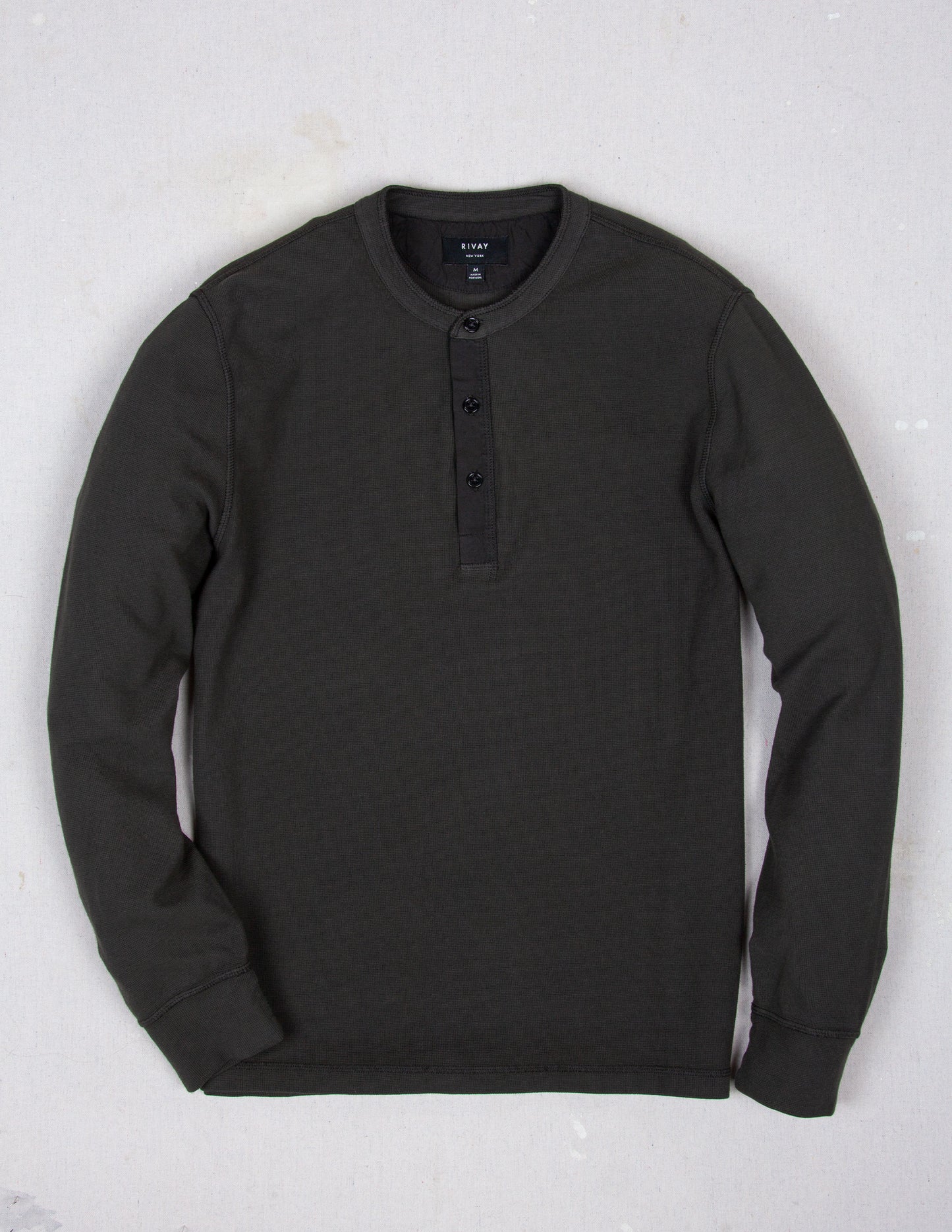Gibson Waffle Henley in Vintage Black