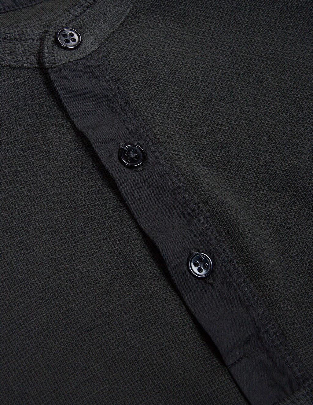 Gibson Waffle Henley in Vintage Black