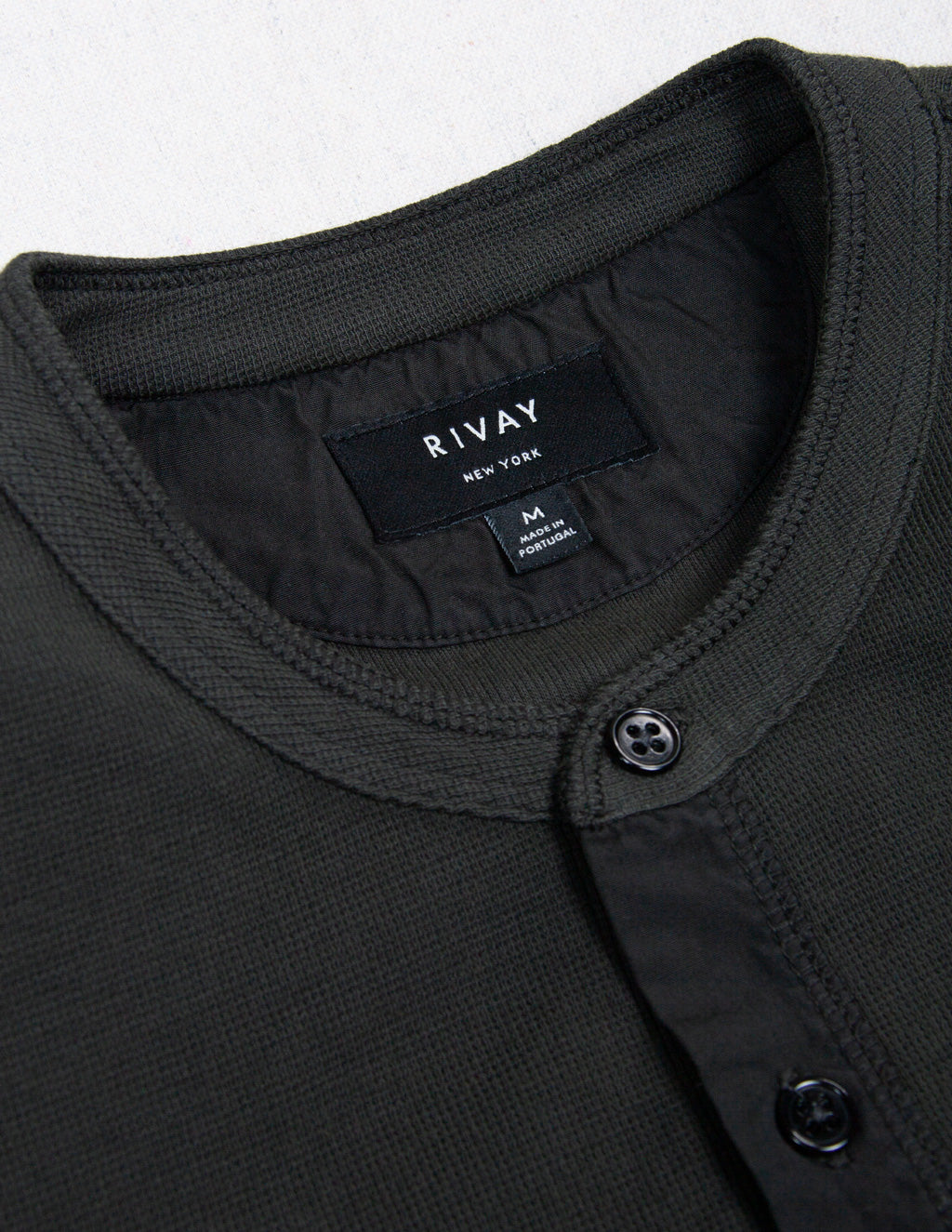 Gibson Waffle Henley in Vintage Black