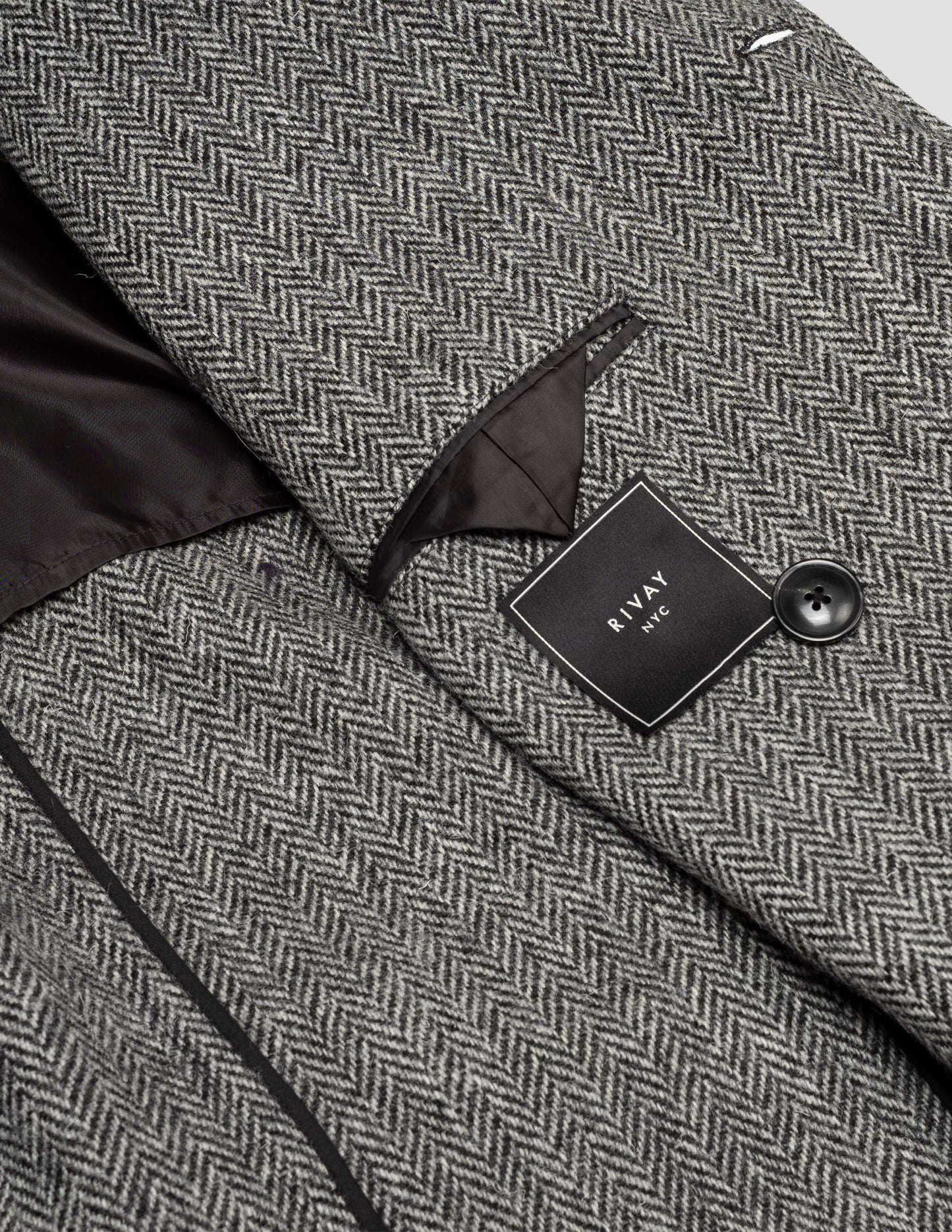 Rivay Harris Tweed Double Breasted Topcoat