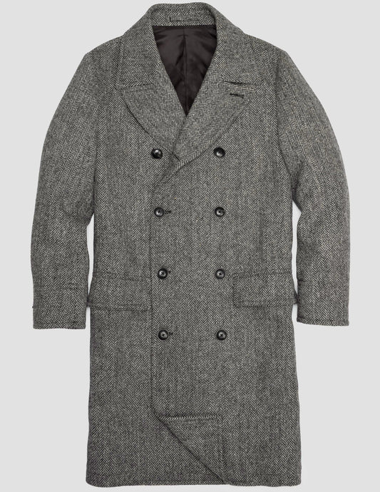 Rivay Harris Tweed Double Breasted Topcoat
