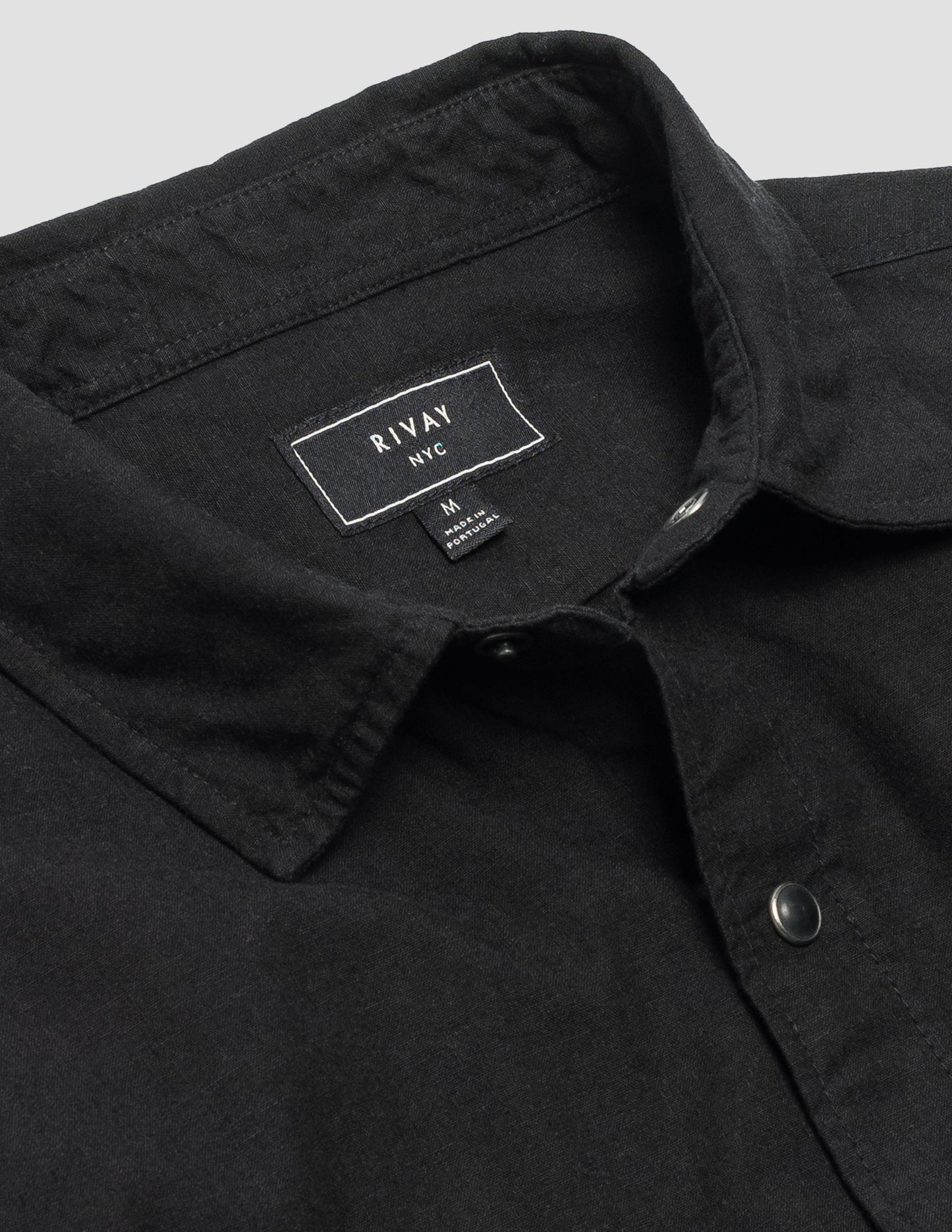 Rivay Harrison Western Shirt in Black Denim
