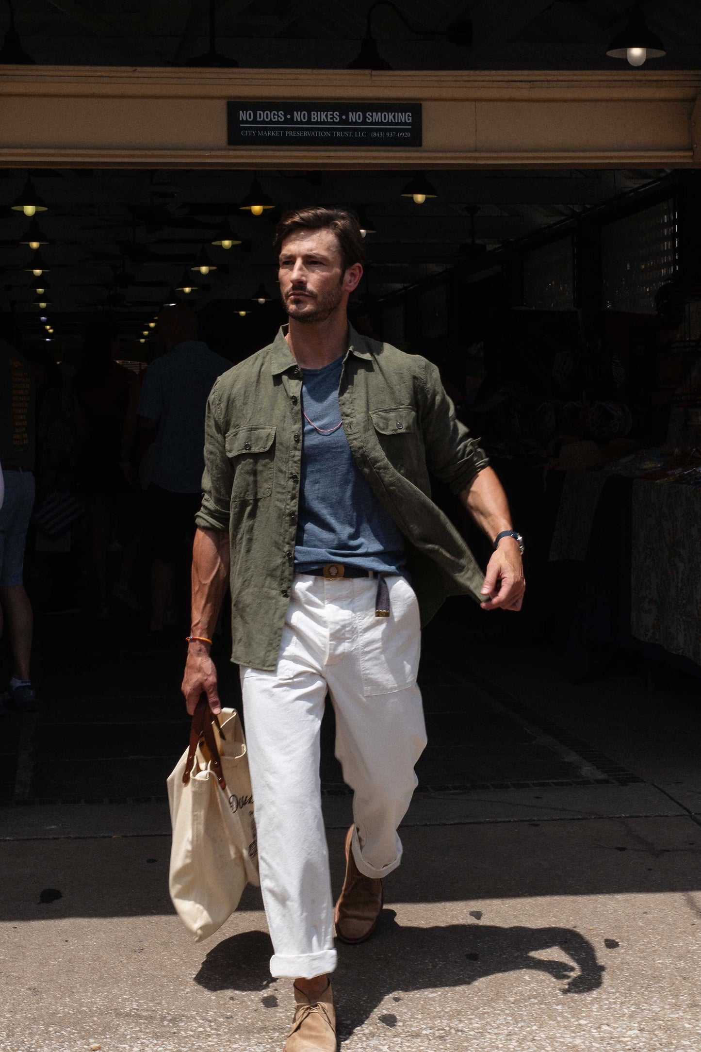 Series II Garment Dyed Utility Pant in Chalk