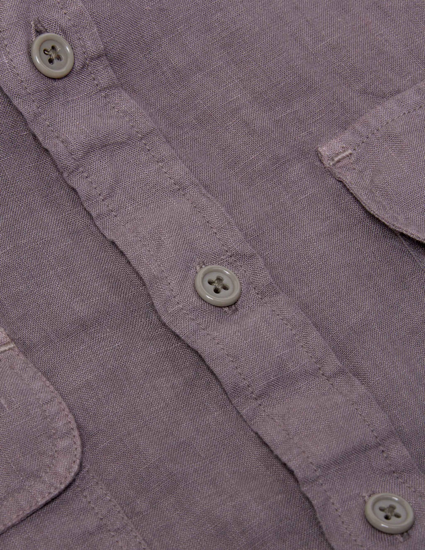 Rivay Hayes Garment Dyed Linen Camp Shirt in Mulberry