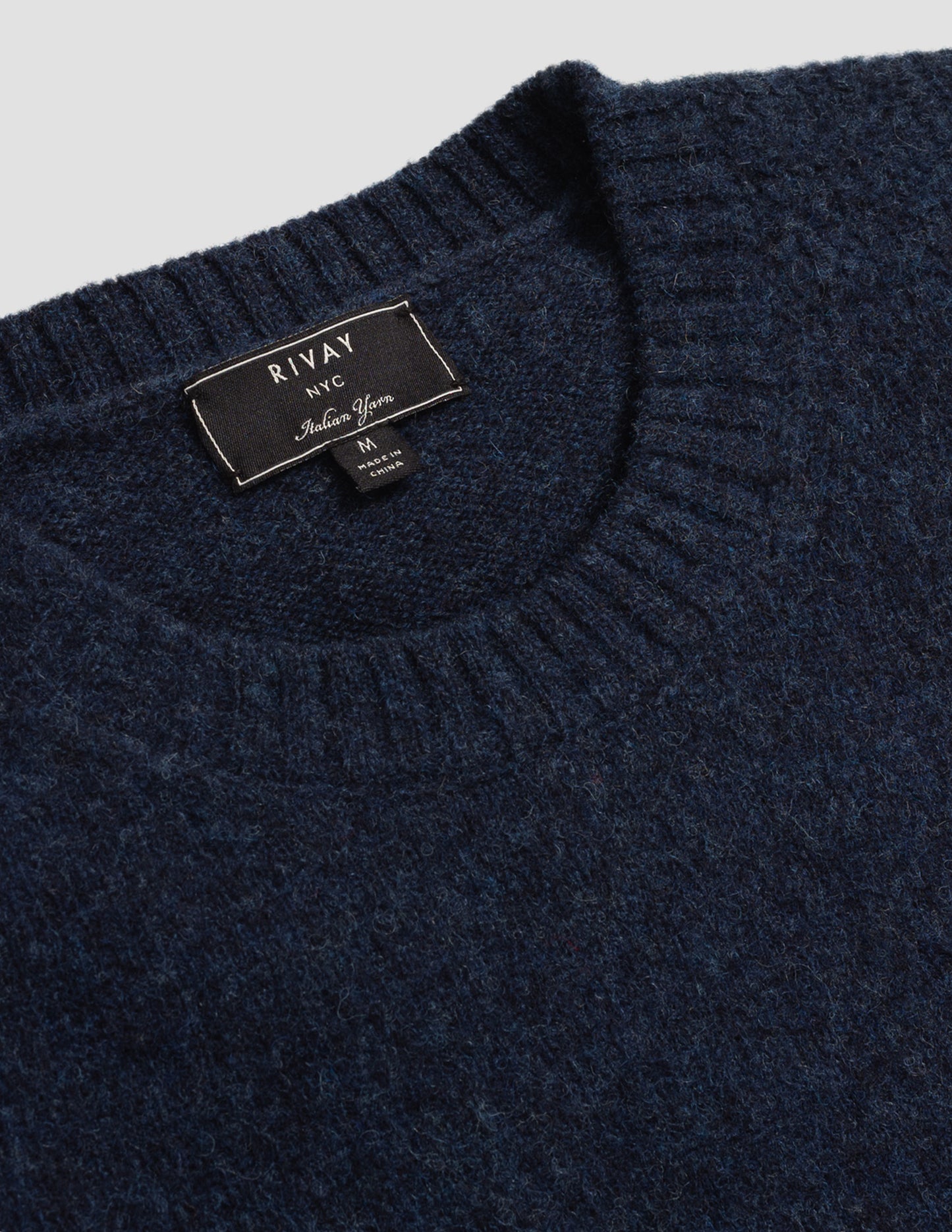 Rivay Highlands Shetland Sweater Admiral Blue