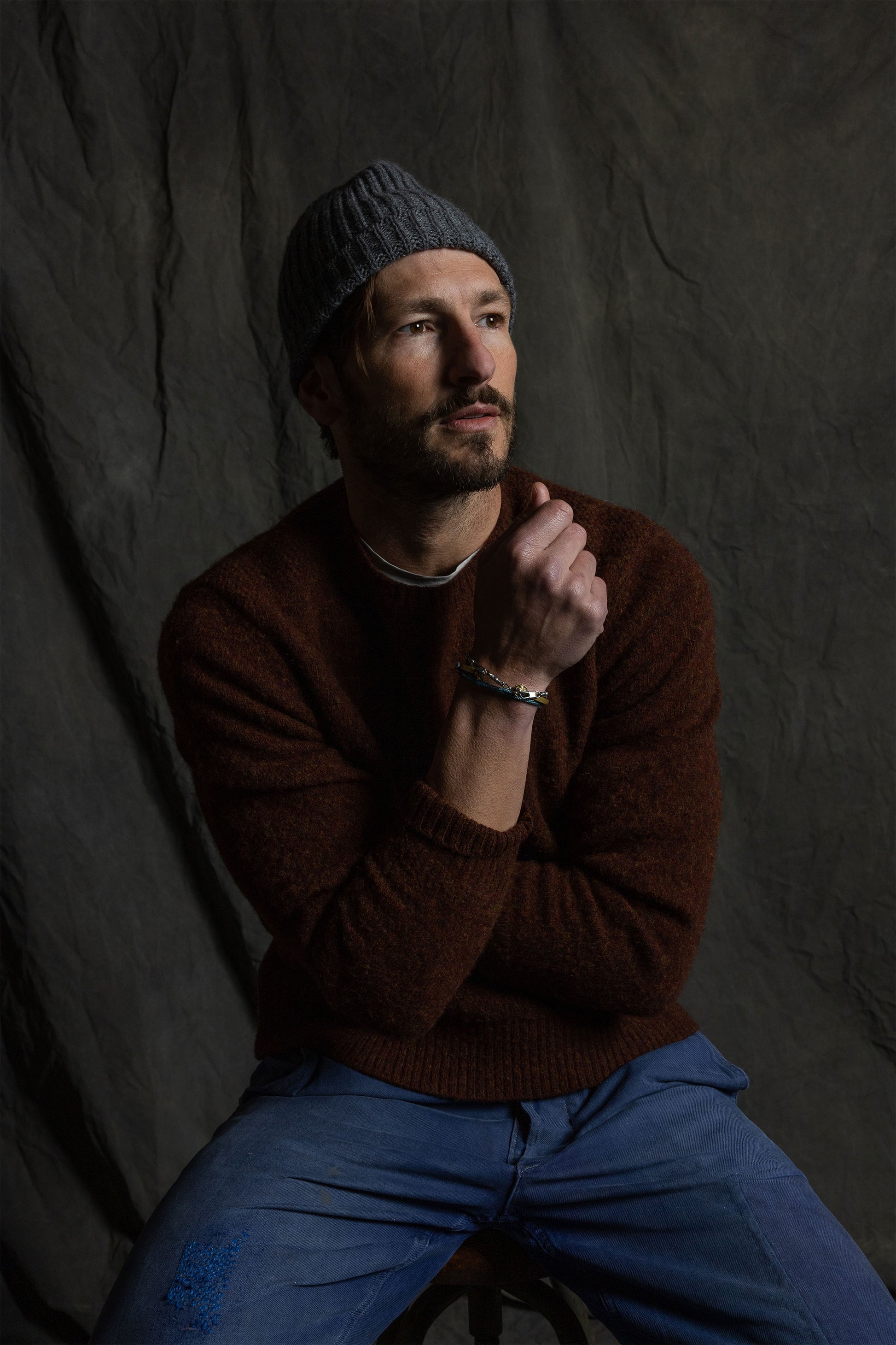 Rivay HIghlands Shetland Sweater Rust