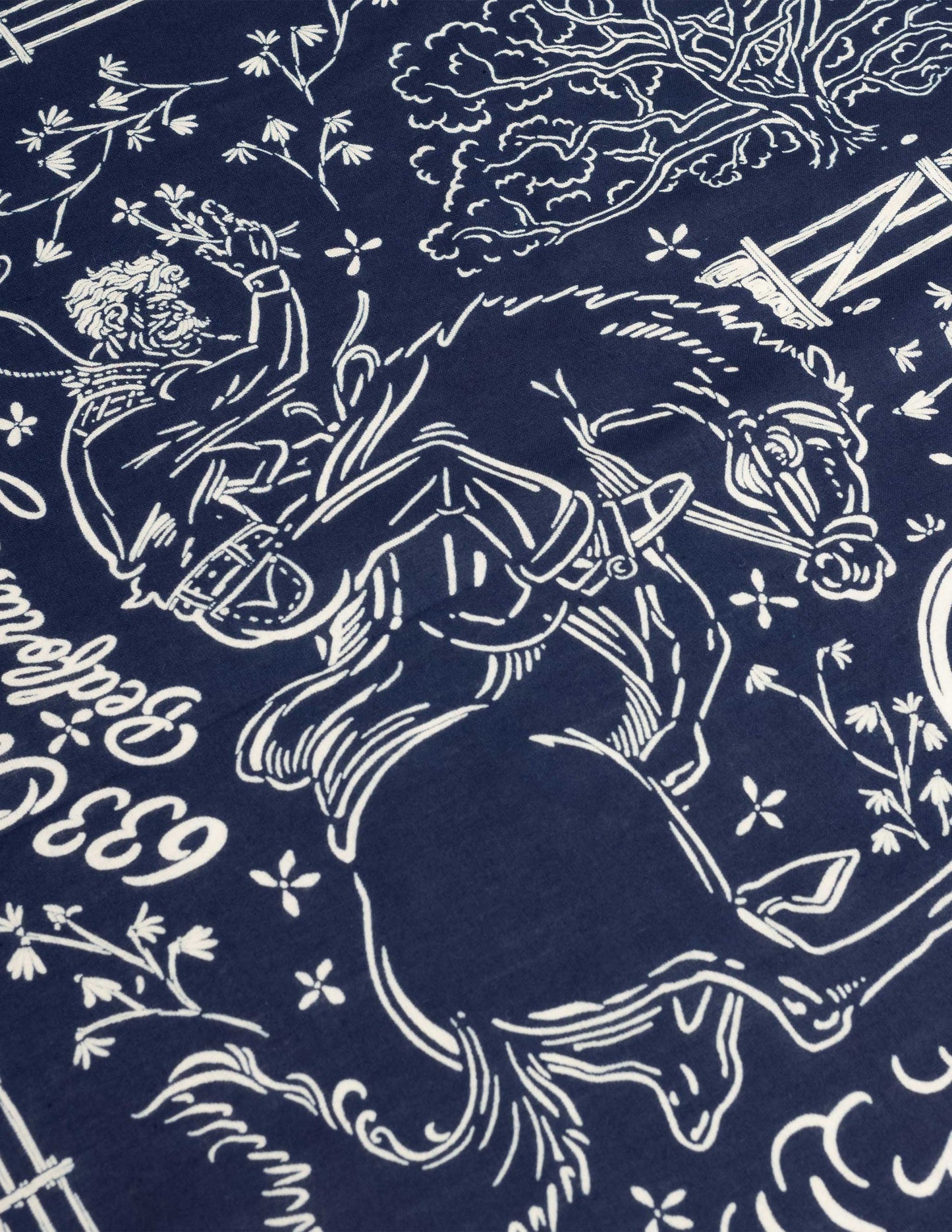 Rivay Indigo Discharge Selvedge Bandana