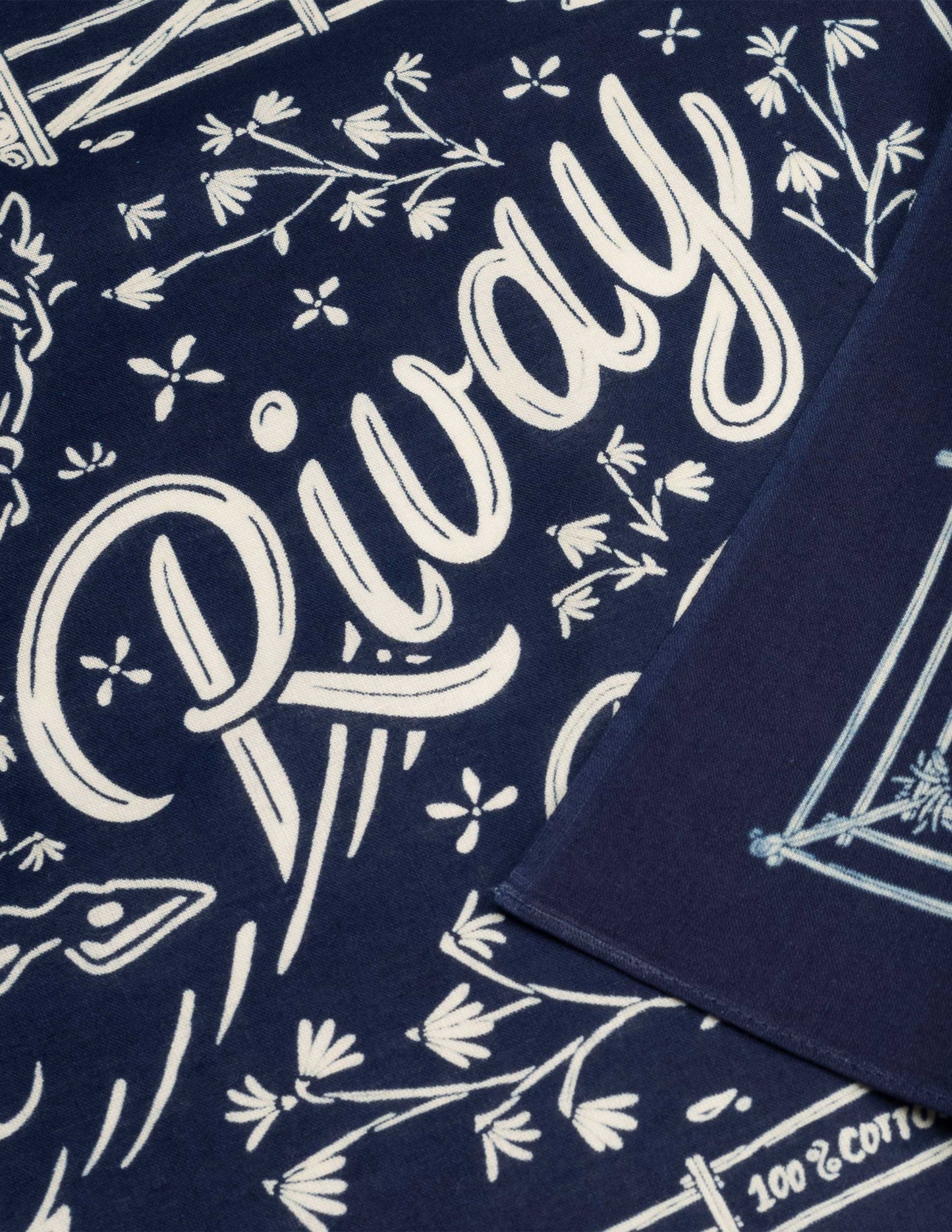 Rivay Indigo Discharge Selvedge Bandana