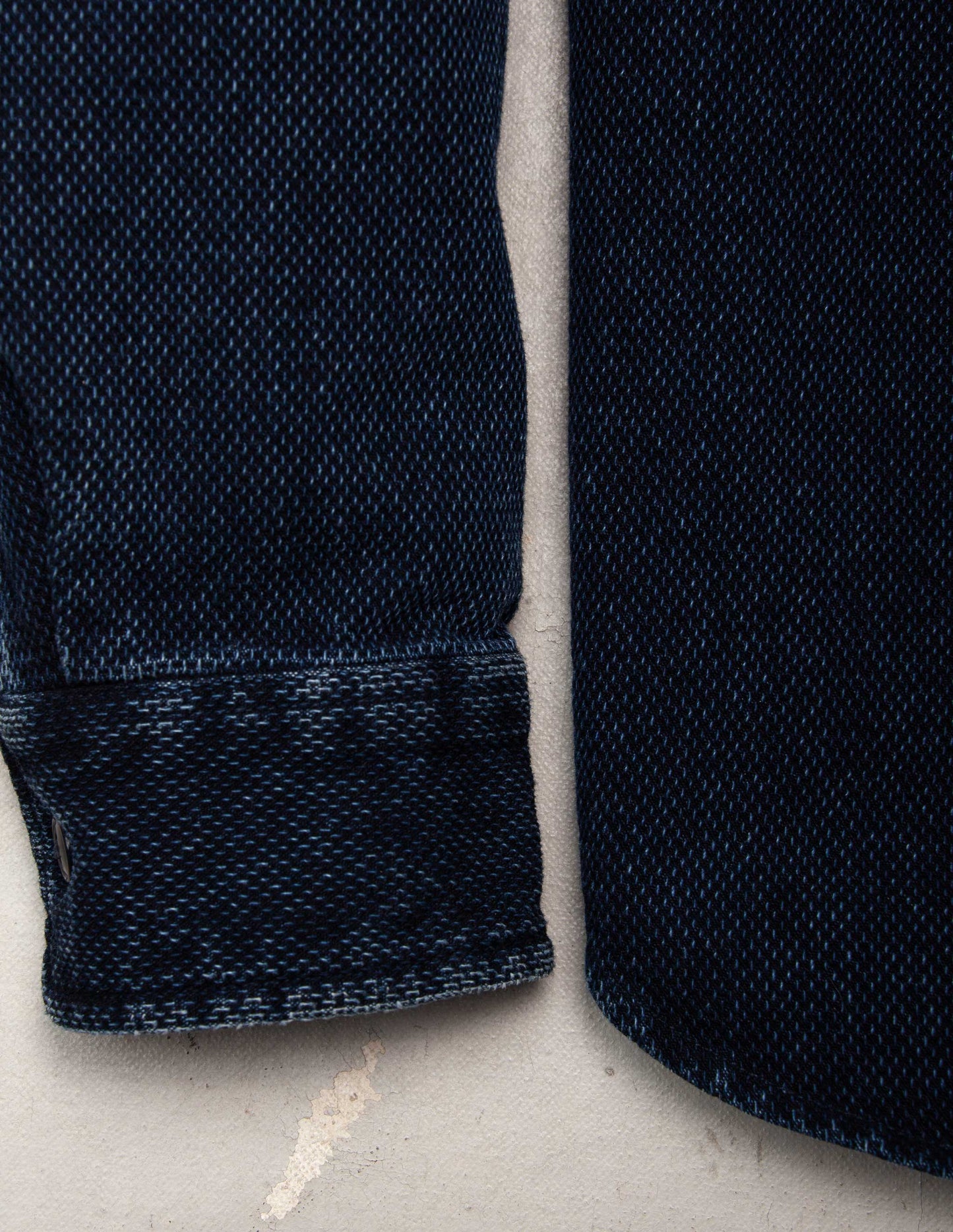 Rivay Judd Indigo Dobby Overshirt in Dark Indigo
