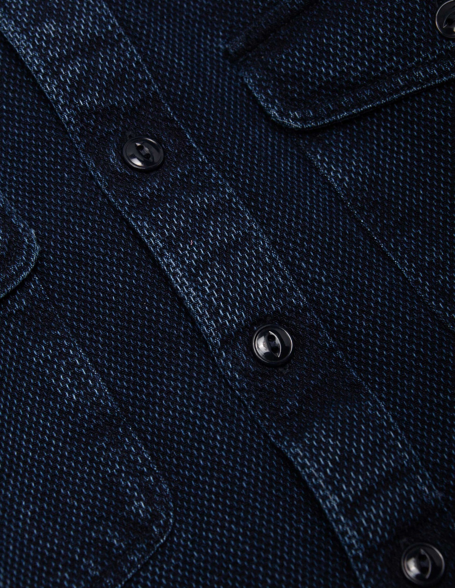 Rivay Judd Indigo Dobby Overshirt in Dark Indigo