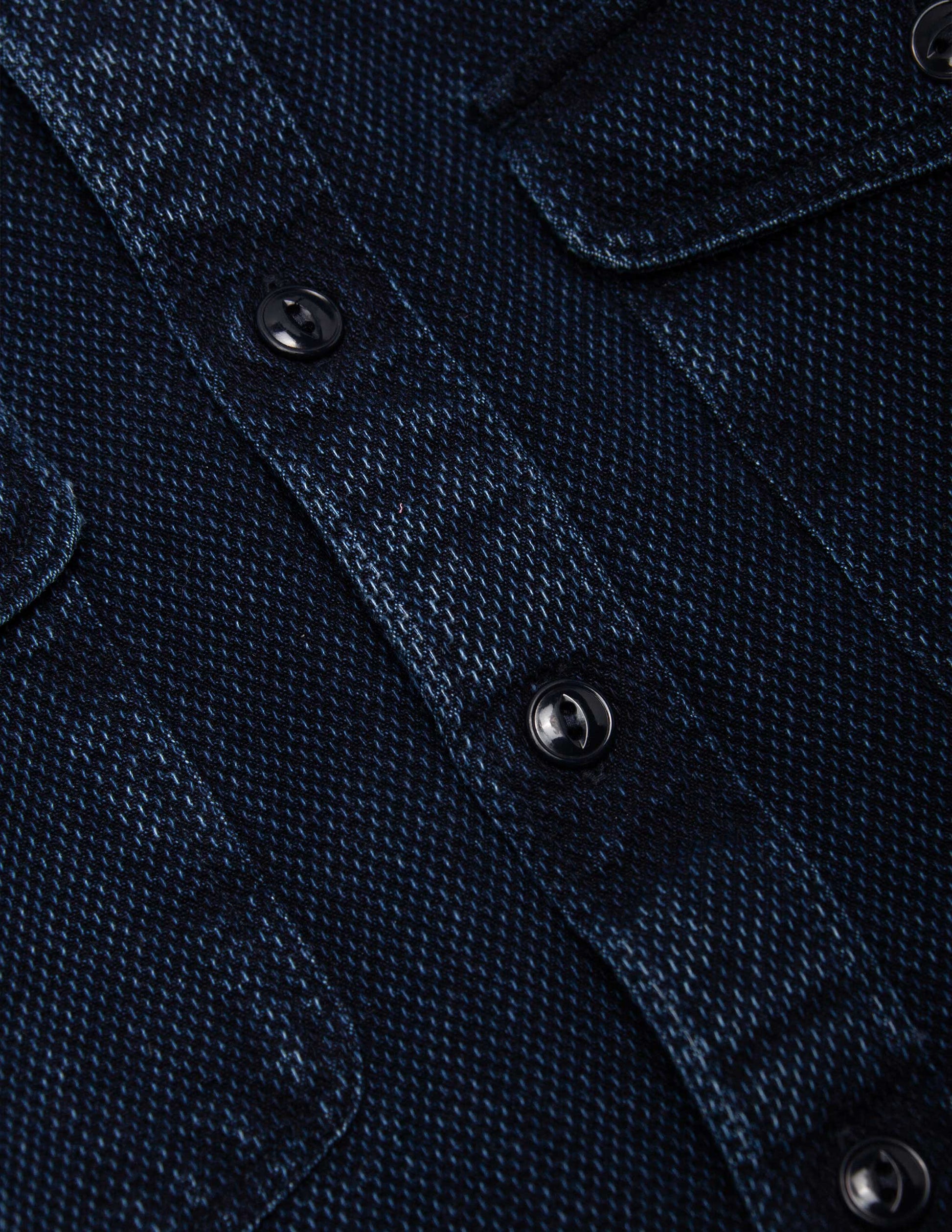 Rivay Judd Indigo Dobby Overshirt in Dark Indigo