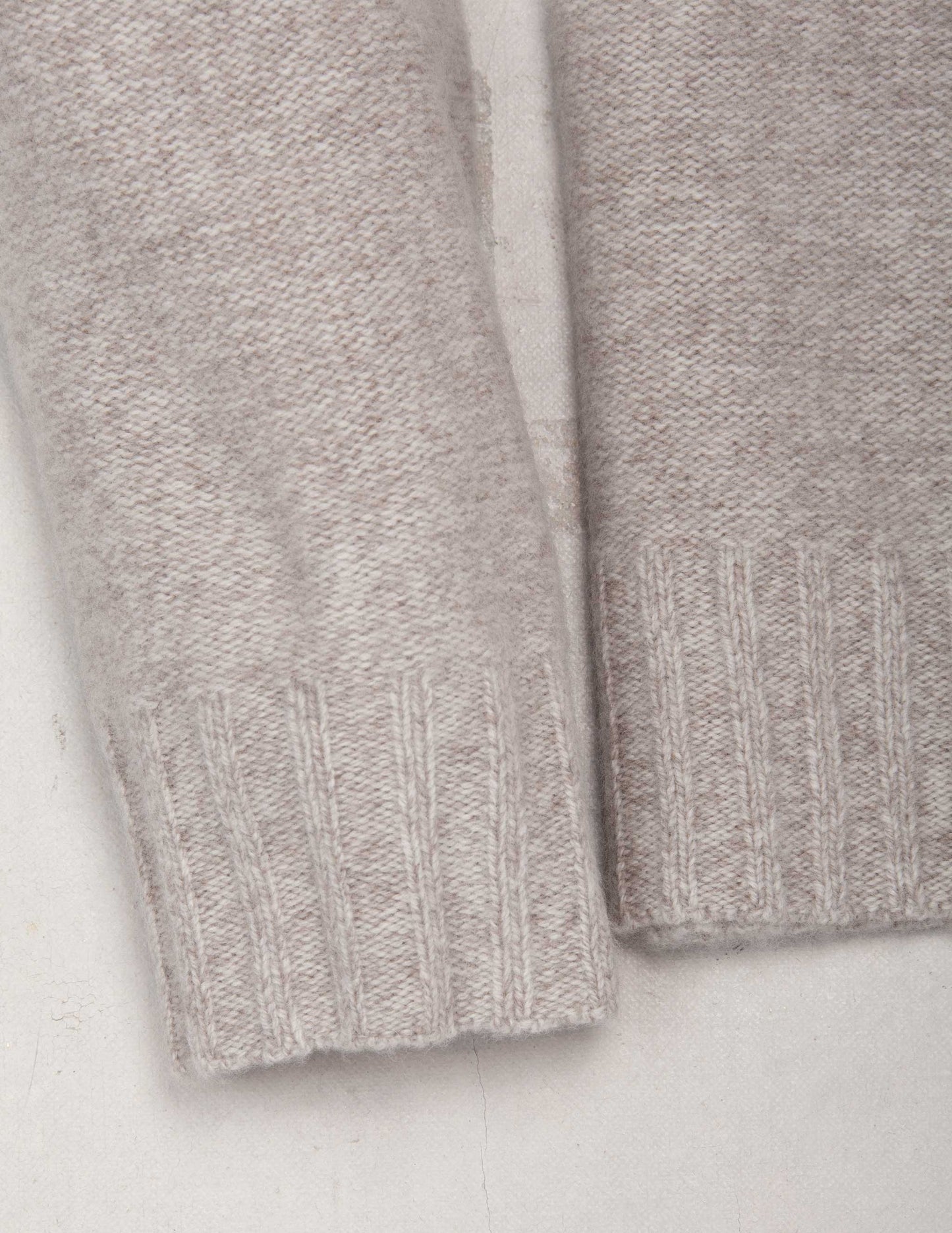 Rivay Kent Wool Crewneck Sweater in Khaki Marl