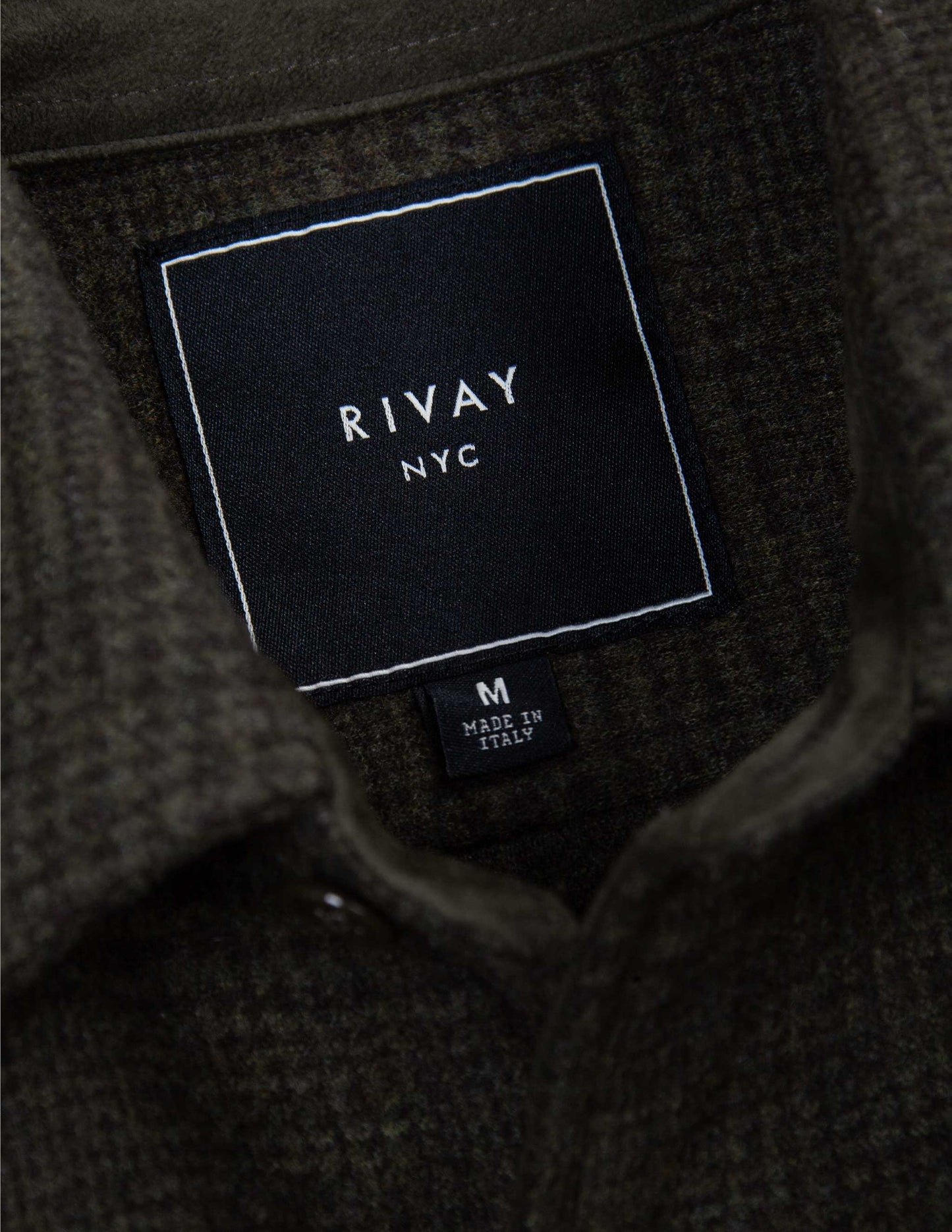 Meade Wool Glen Plaid Overshirt in Olive Drab