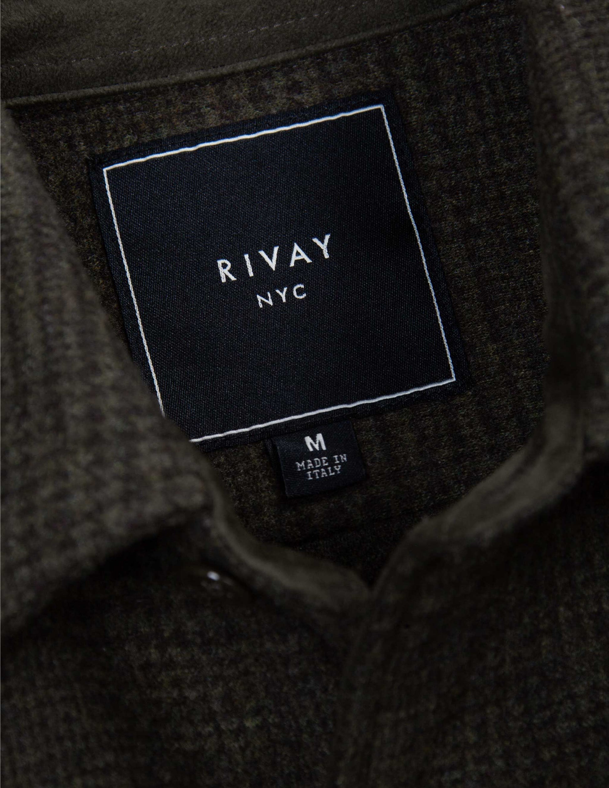 Meade Wool Glen Plaid Overshirt in Olive Drab