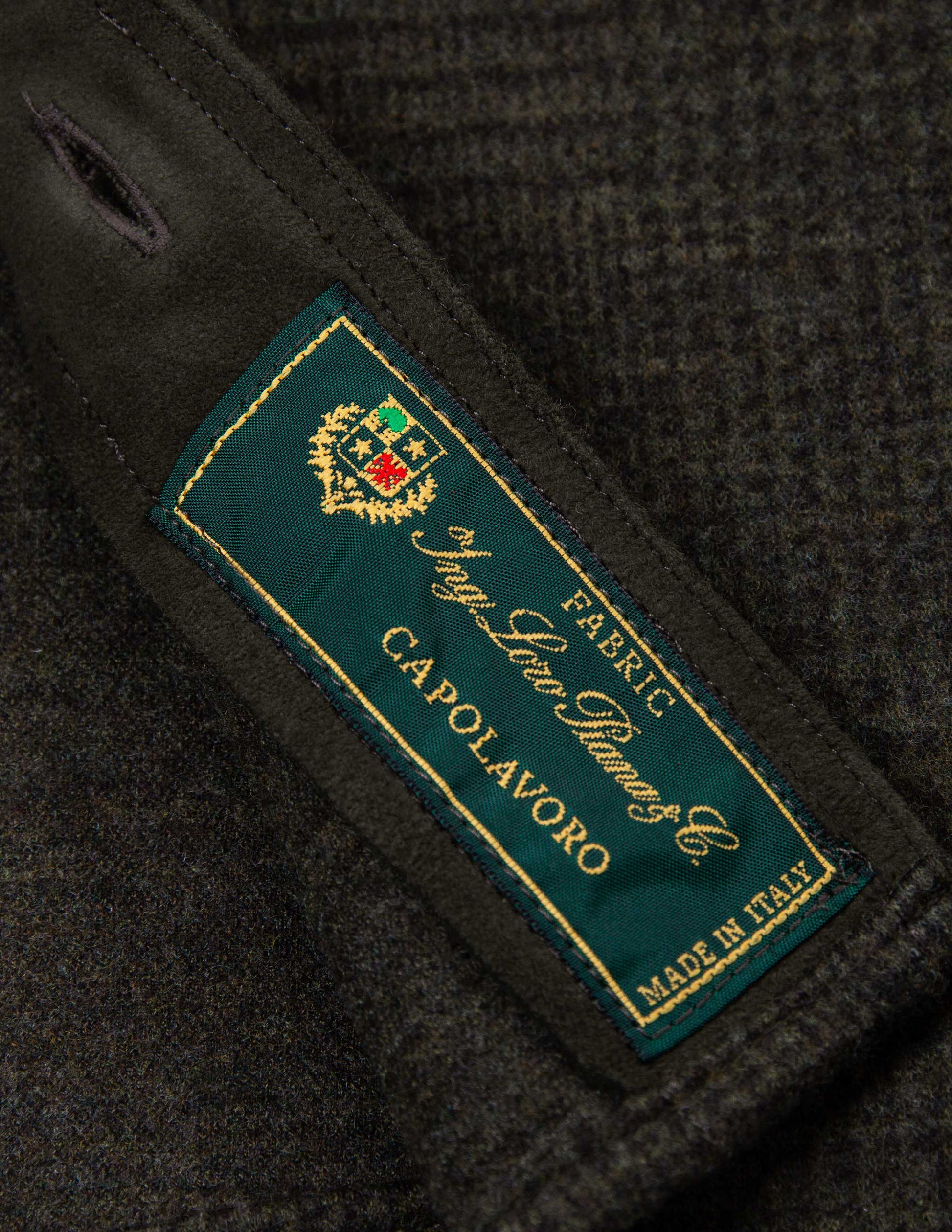 Meade Wool Glen Plaid Overshirt in Olive Drab