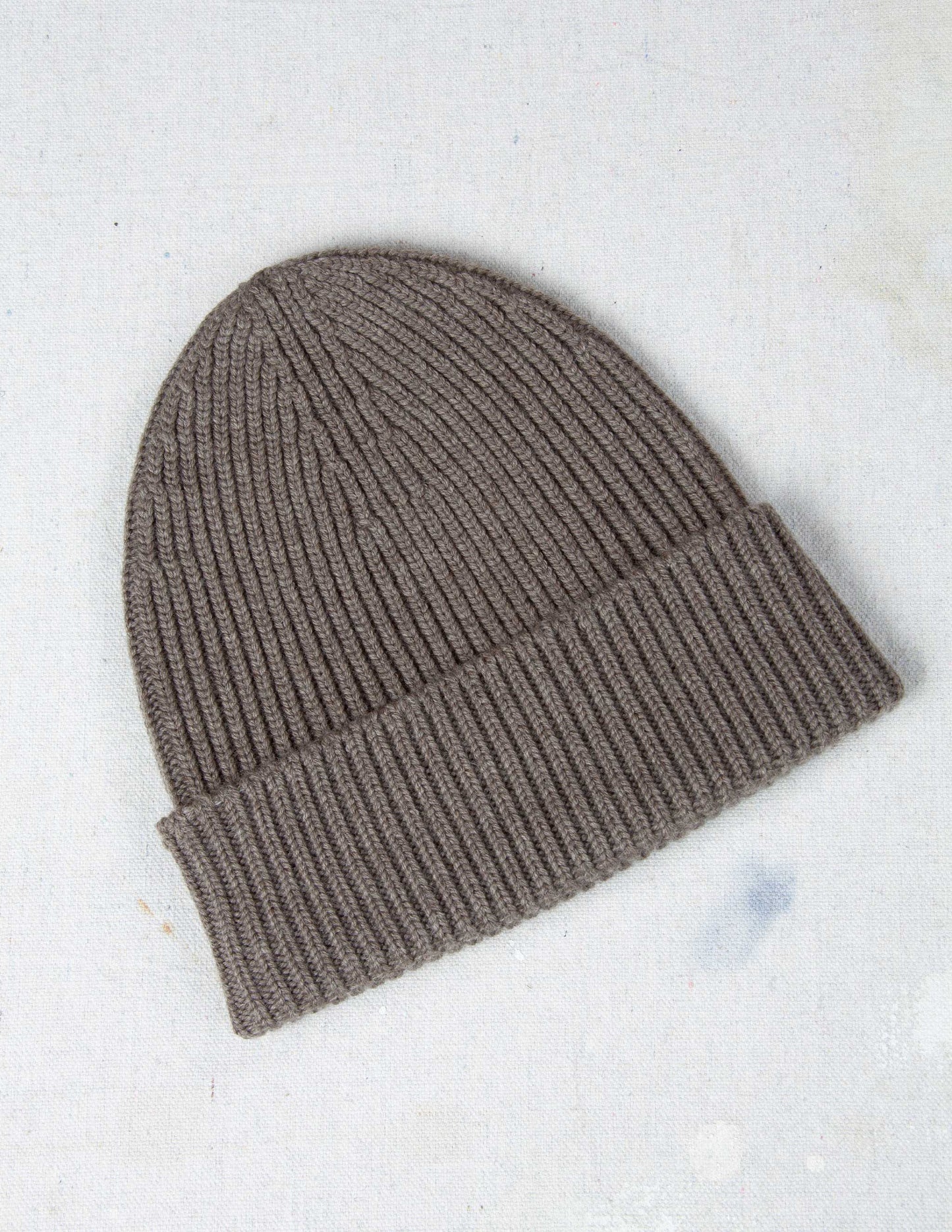 Italian Merino Wool Watch Cap in Driftwood