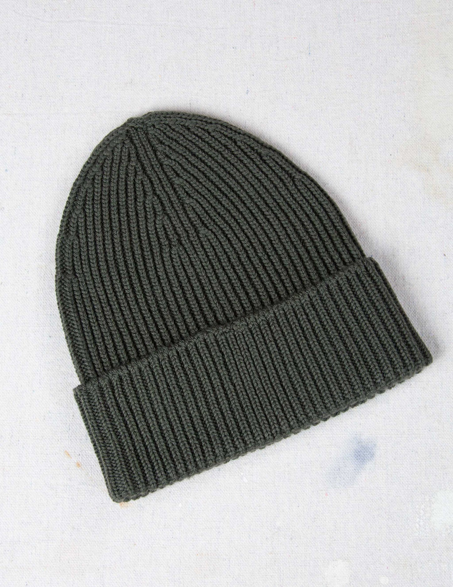 Italian Merino Wool Watch Cap in Olive