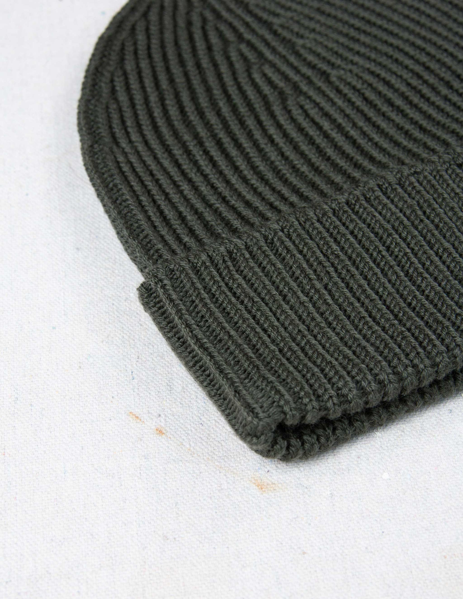 Italian Merino Wool Watch Cap in Olive