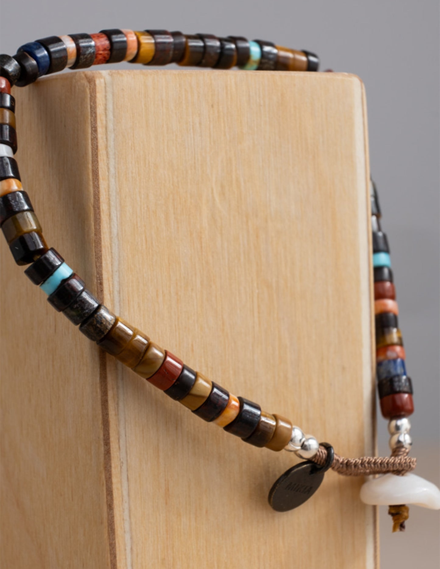 Mikia Heishi Beads Bracelet in Brown Multi