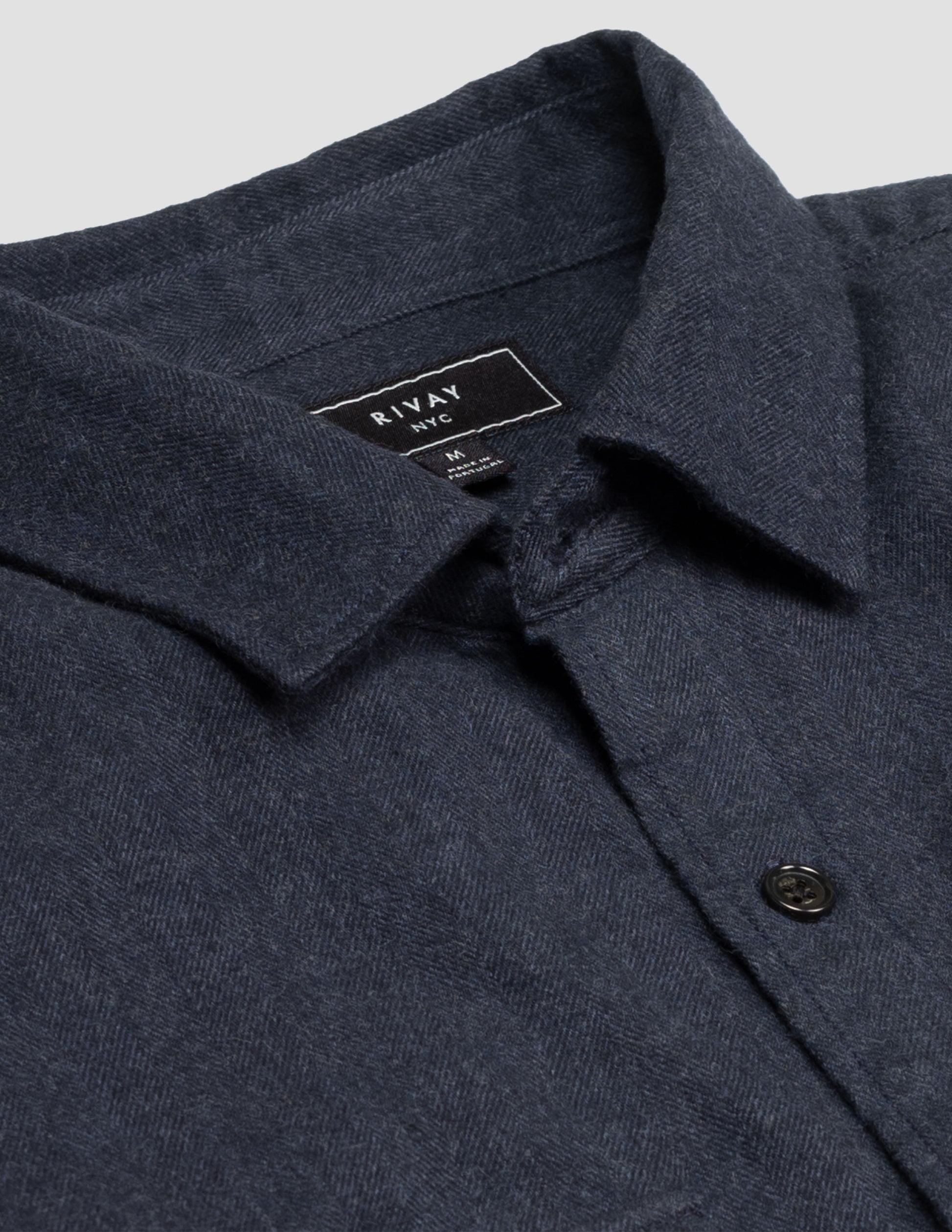 Rivay Miles Flannel Shirt in Navy