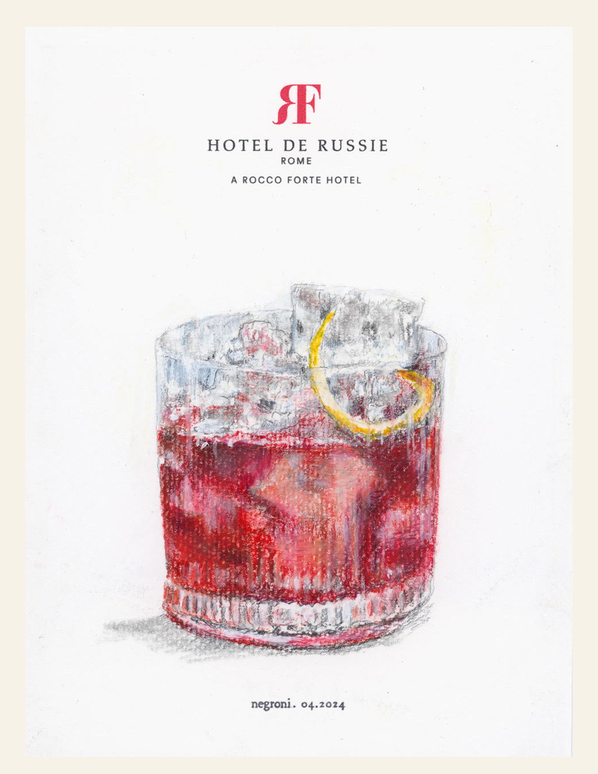 Negroni on Hotel de Russie Rome by J. Cournoyer