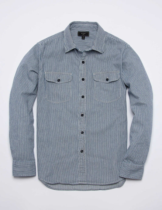 Rivay Palmer Indigo Stripe Workshirt
