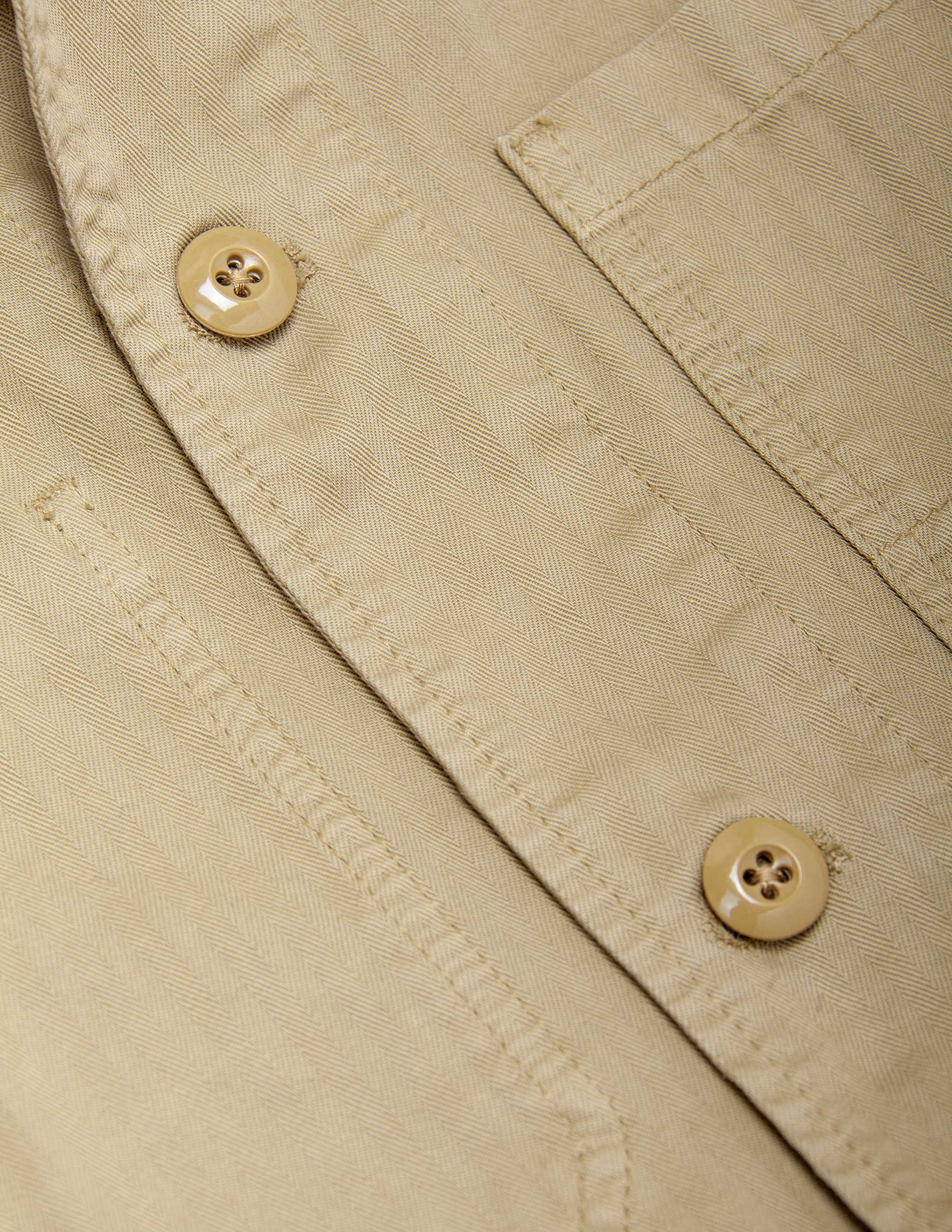 Rivay Garment Dyed Chore Jacket in Khaki