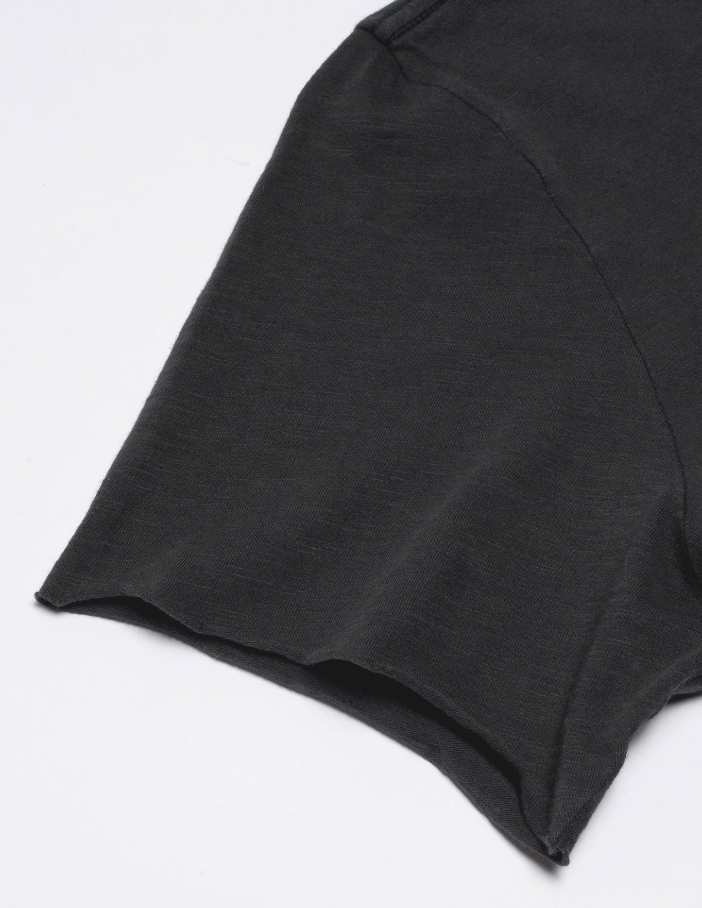 Rivay Slub Cotton Pocket Tee in Faded Black