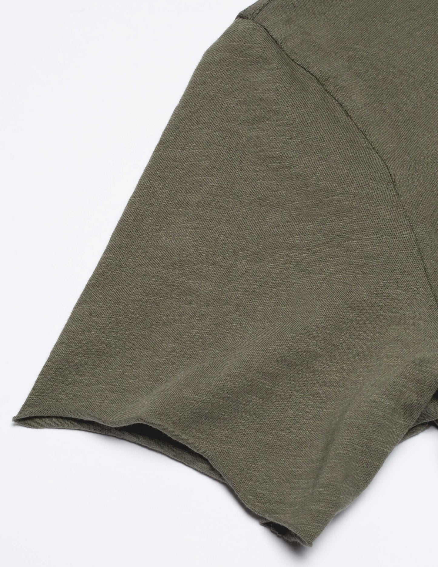 Rivay Slub Cotton Pocket Tee in Olive