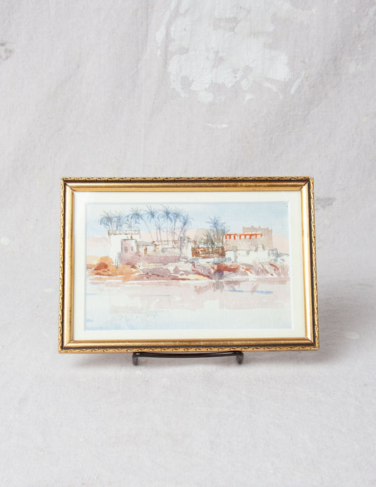 Rivay Vintage 1920's Egypt Watercolor